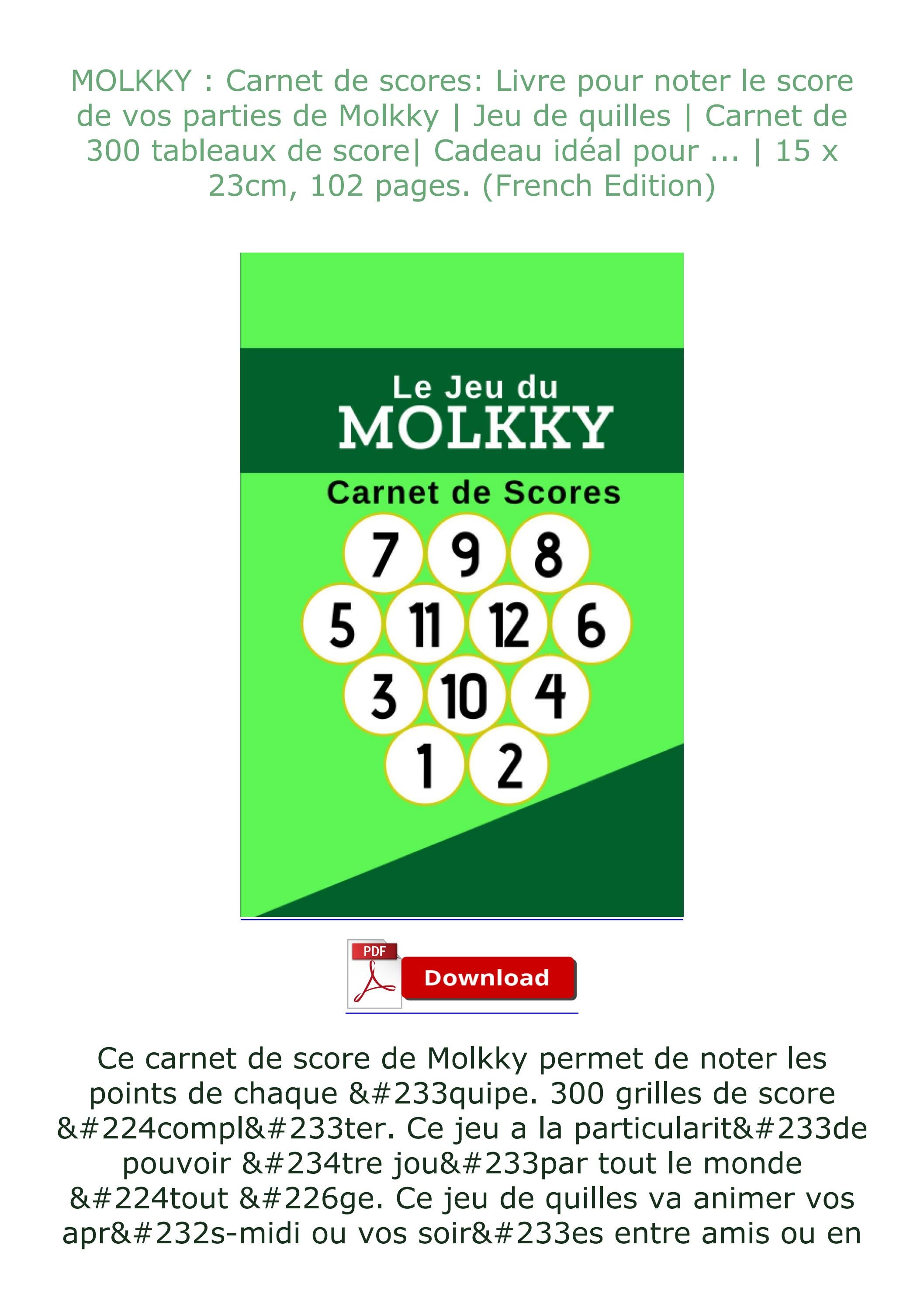 PDF FULL DOWNLOAD MOLKKY Carnet - Page 1