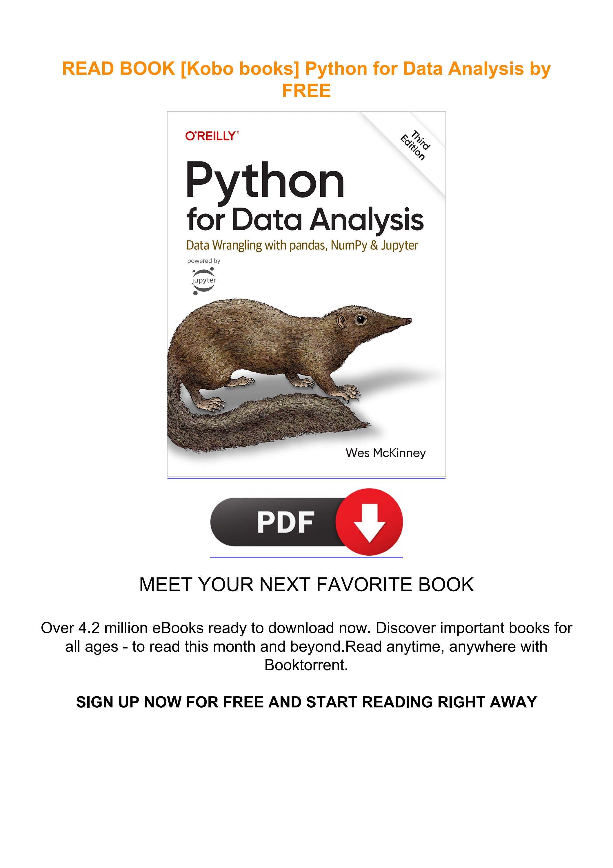 READ BOOK [Kobo books] Python for Data Analysis by FREE by ebooksnew ...