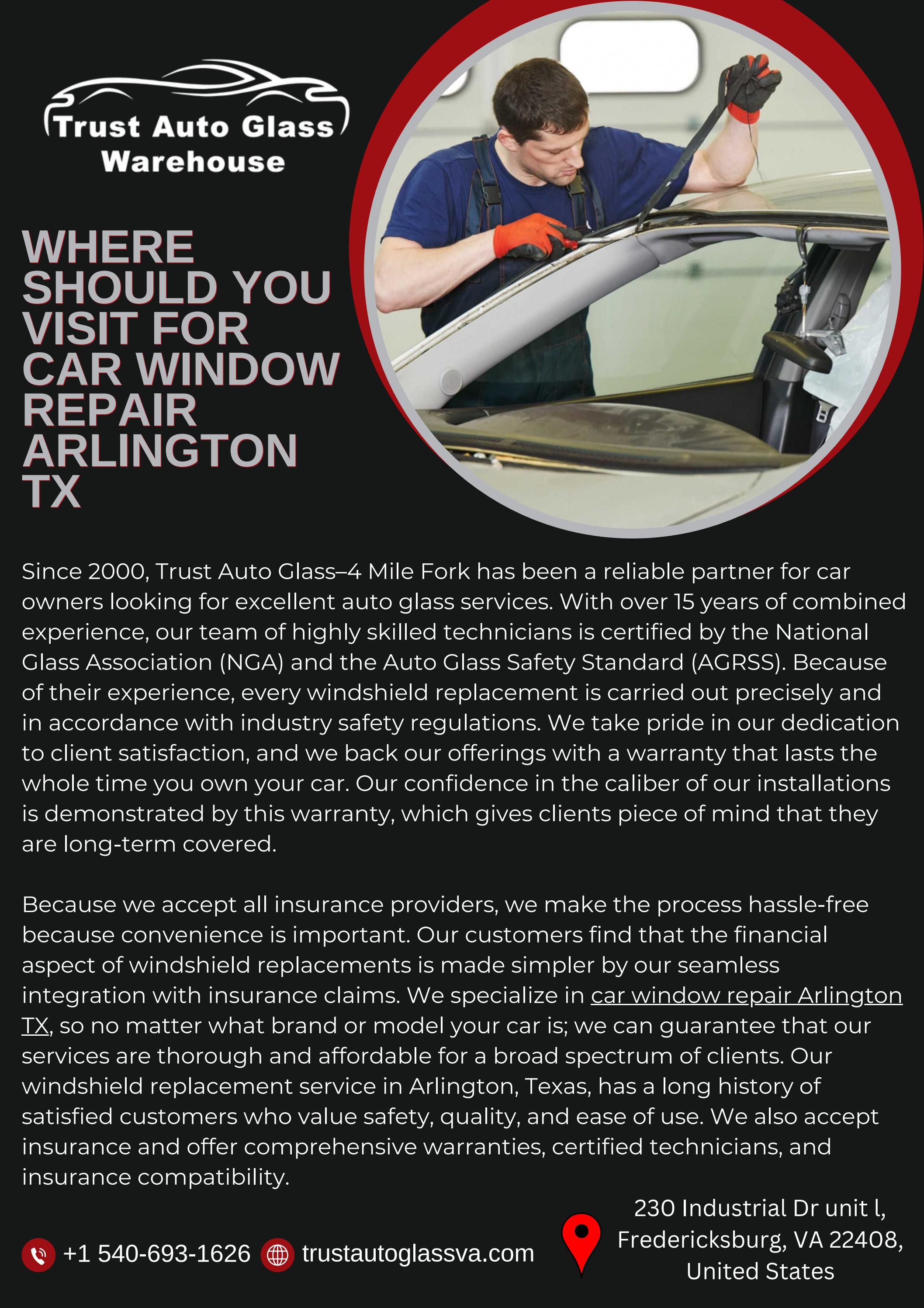 Where Should You Visit for Car Window Repair Arlington TX by