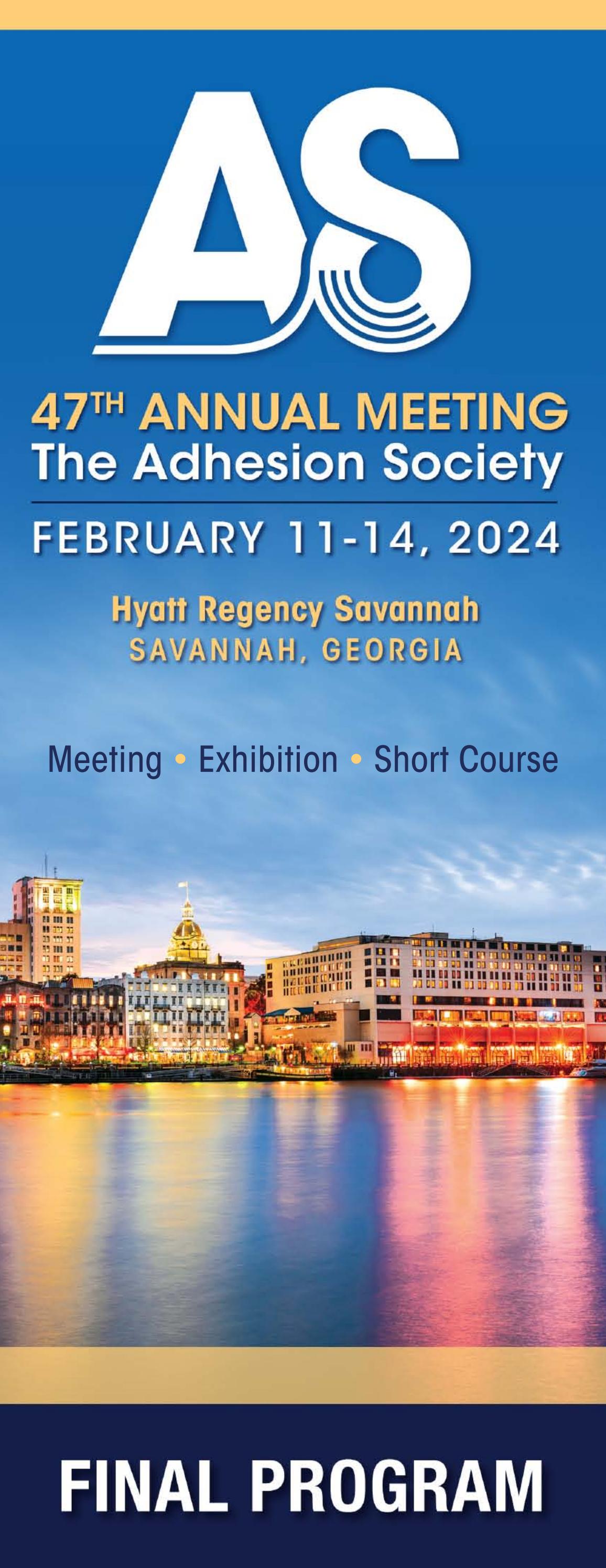2024 Adhesion Society Meeting Program by The Adhesive & Sealant Council