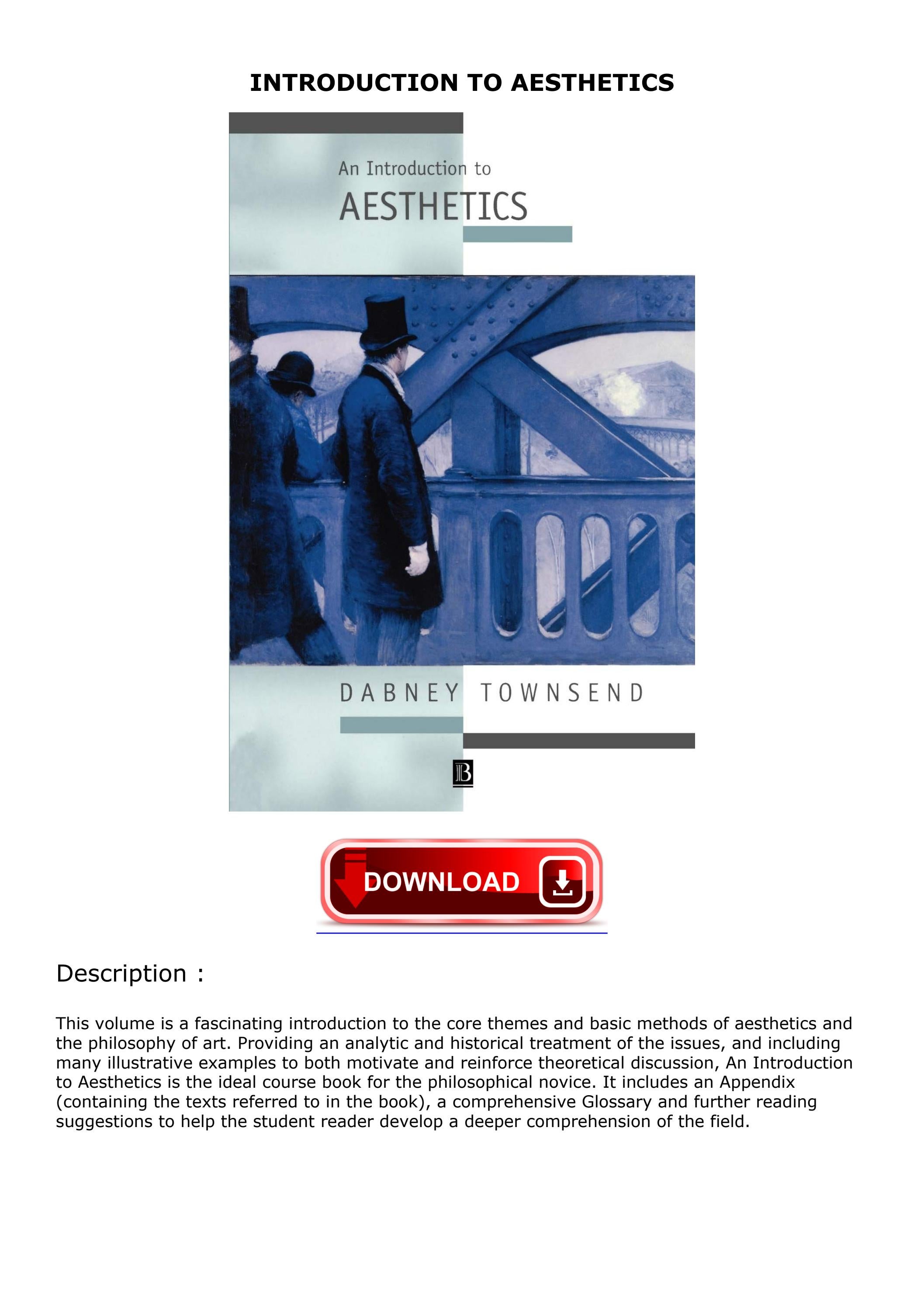 Epub Download Introduction To Aesthetics Download By Emorynavarroase Issuu Epub Download Introduction To Aesthetics Download By Emorynavarroase Issuu