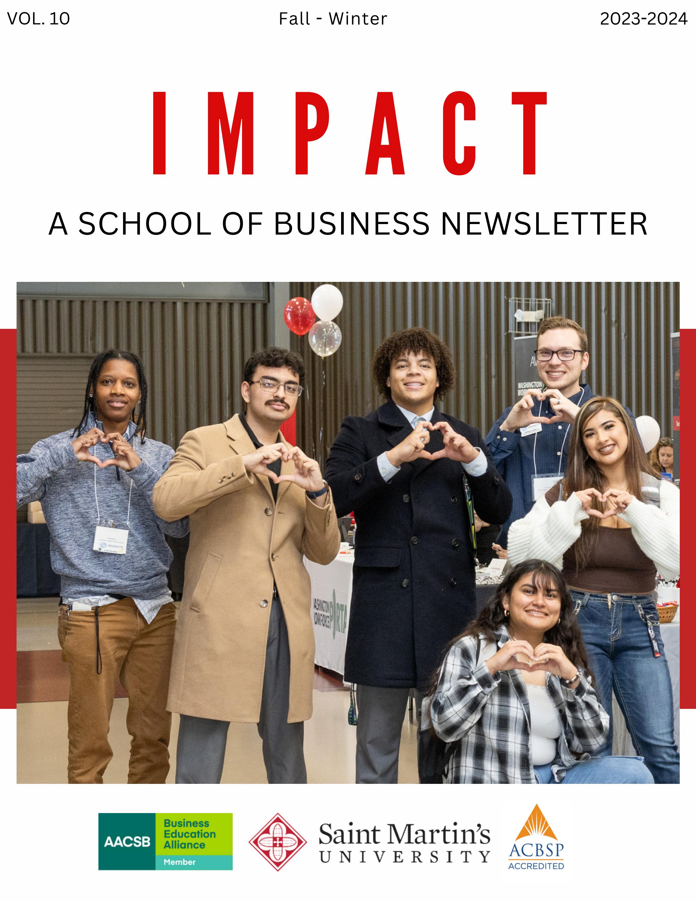 IMPACT: A School of Business Newsletter Fall/Winter 2023 by Saint ...