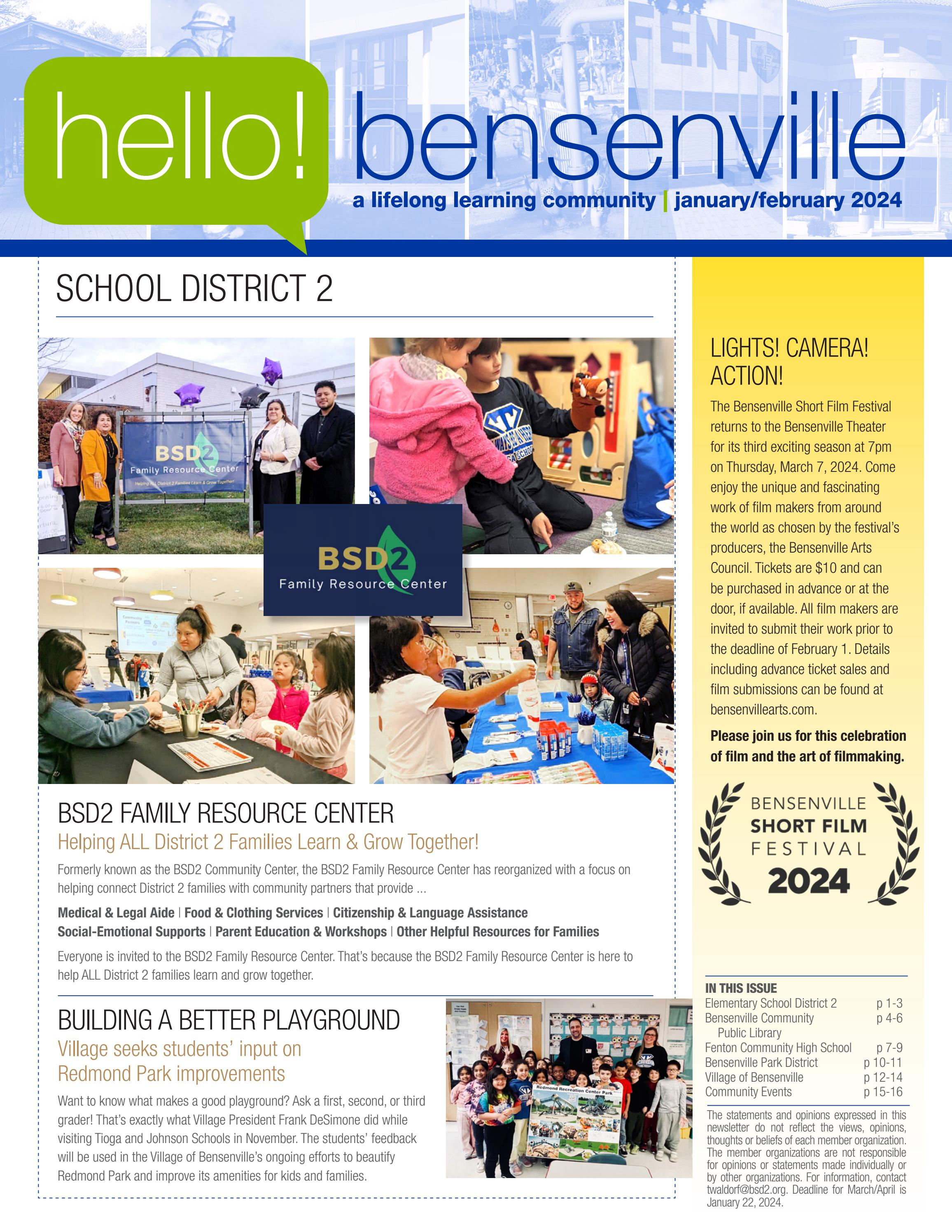 Community Newsletter January/February 2024 by Village of Bensenville