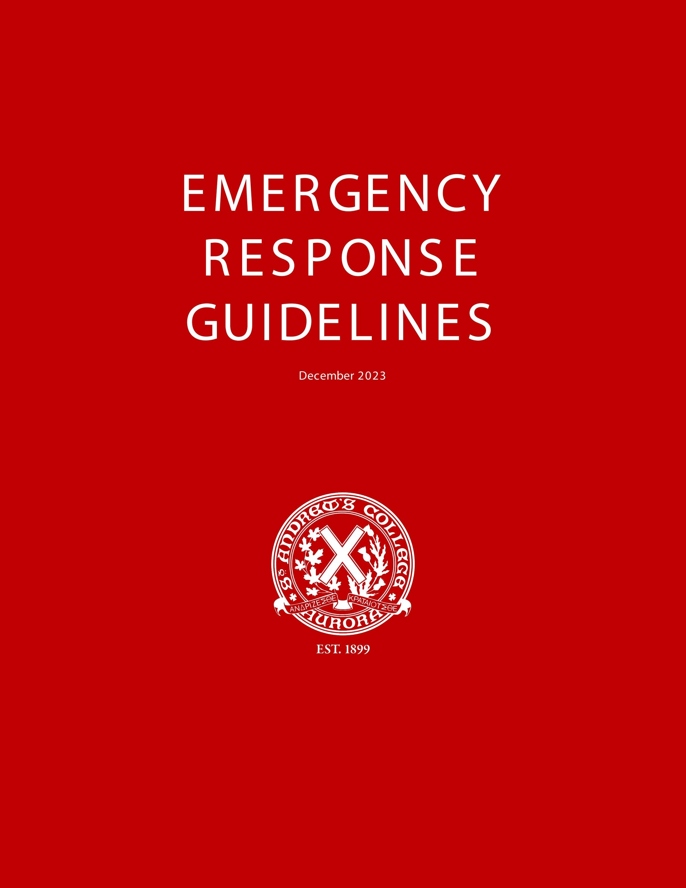 Emergency Response Guidelines December 2023 by St. Andrew's College Issuu