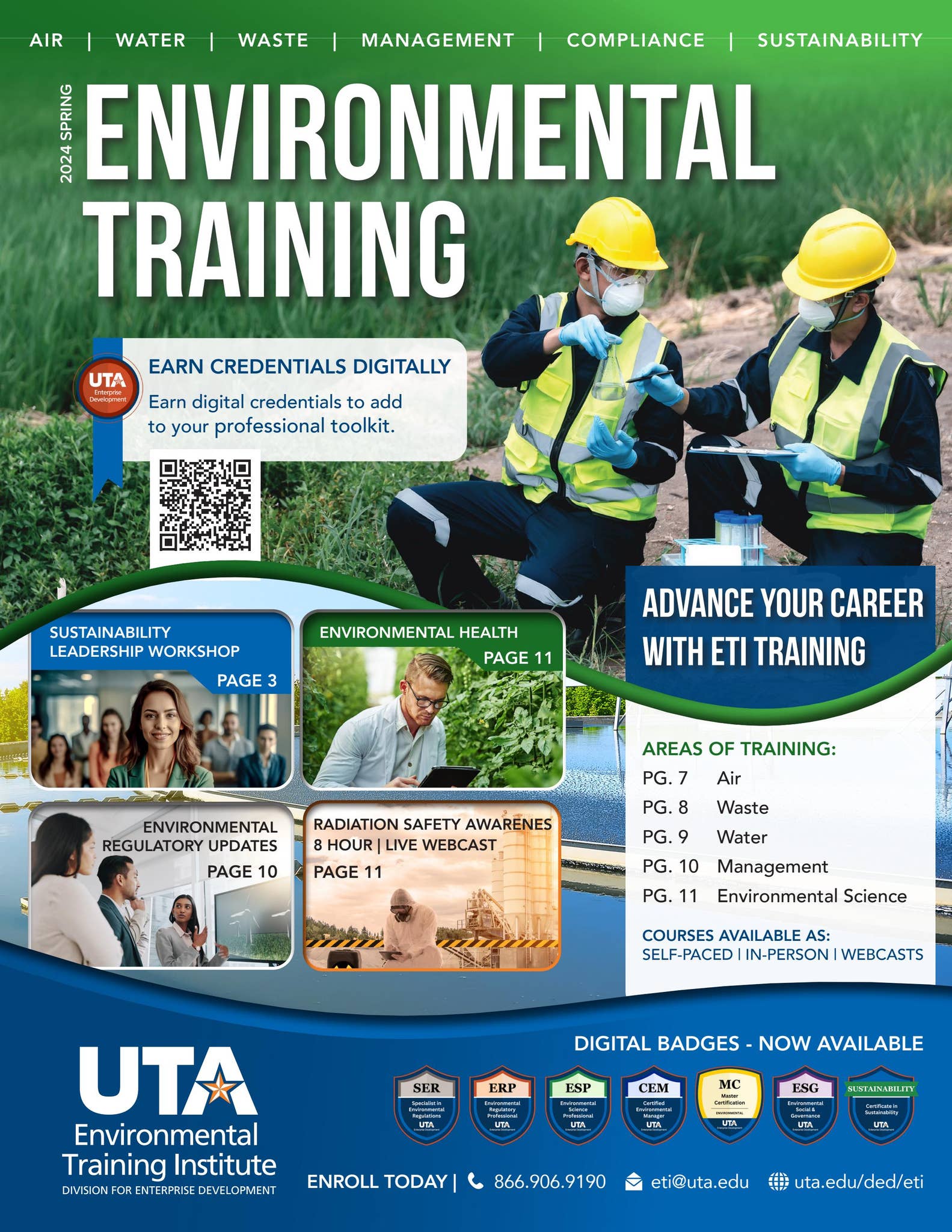 UTA Environmental Training Institute 2024 Spring Catalog by UTA