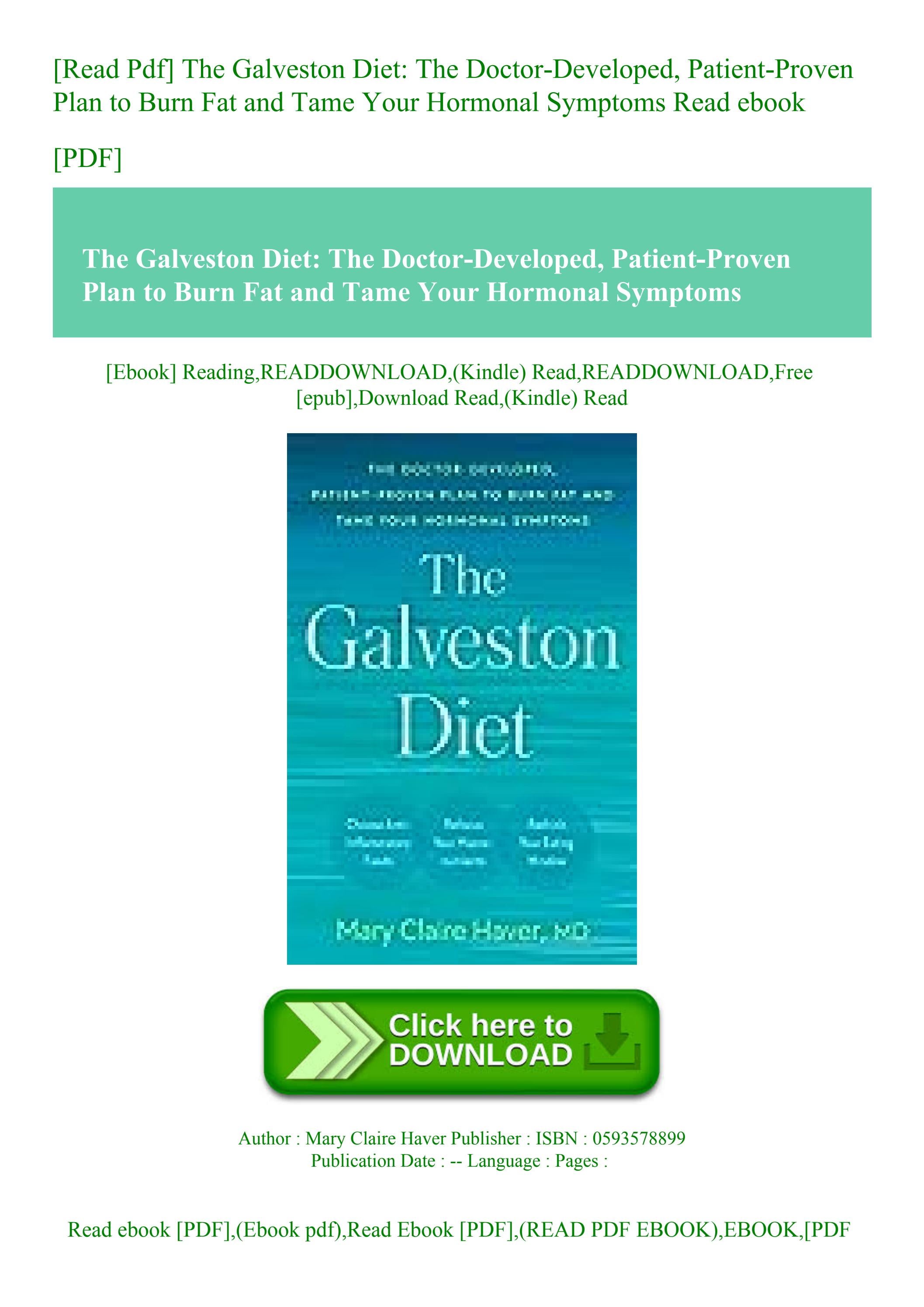 [Read Pdf] The Galveston Diet The DoctorDeveloped PatientProven Plan