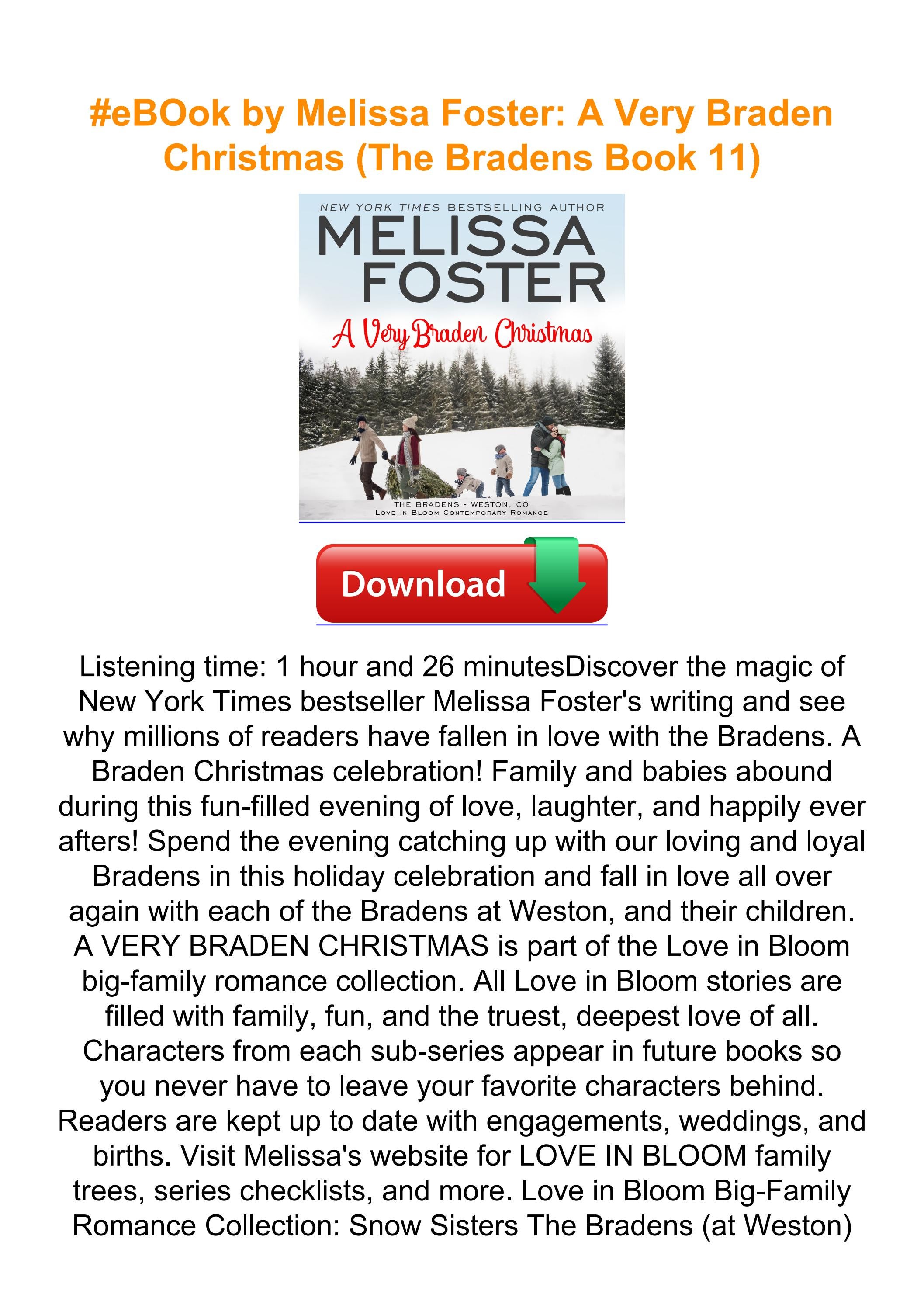 #eBOok by Melissa Foster: A Very Braden Christmas (The Bradens Book 11 ...