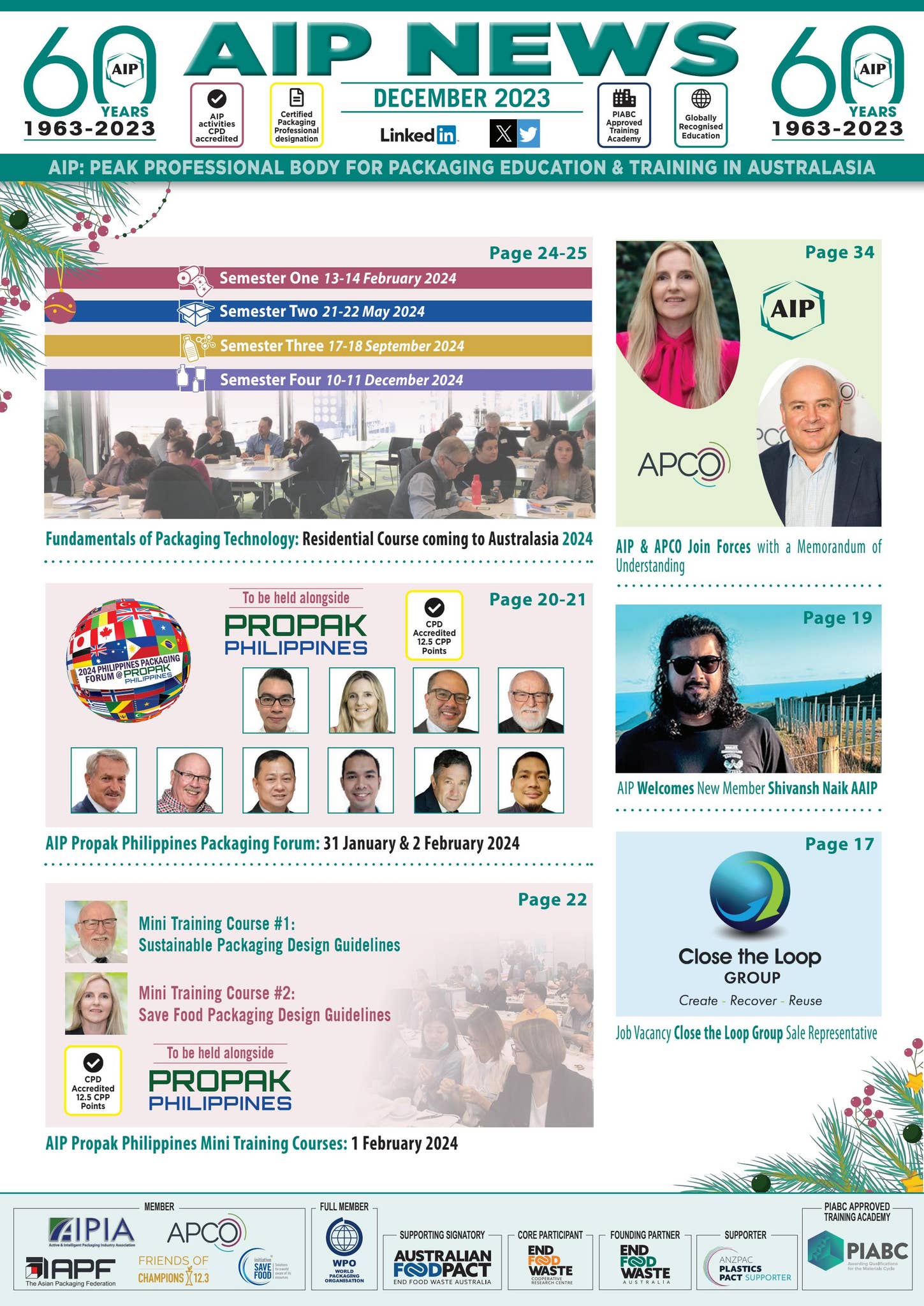 AIP December 2023 eNewsletter by Australasian Institute of Packaging ...