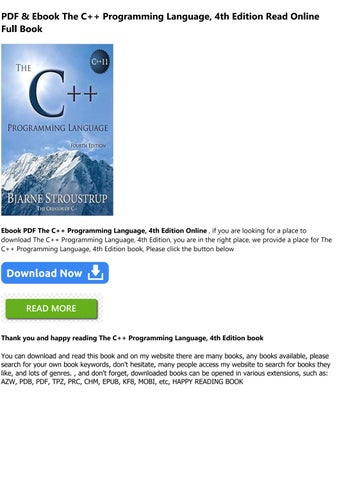 [P.D.F Download] The C++ Programming Language, 4th Edition FOR ANY ...