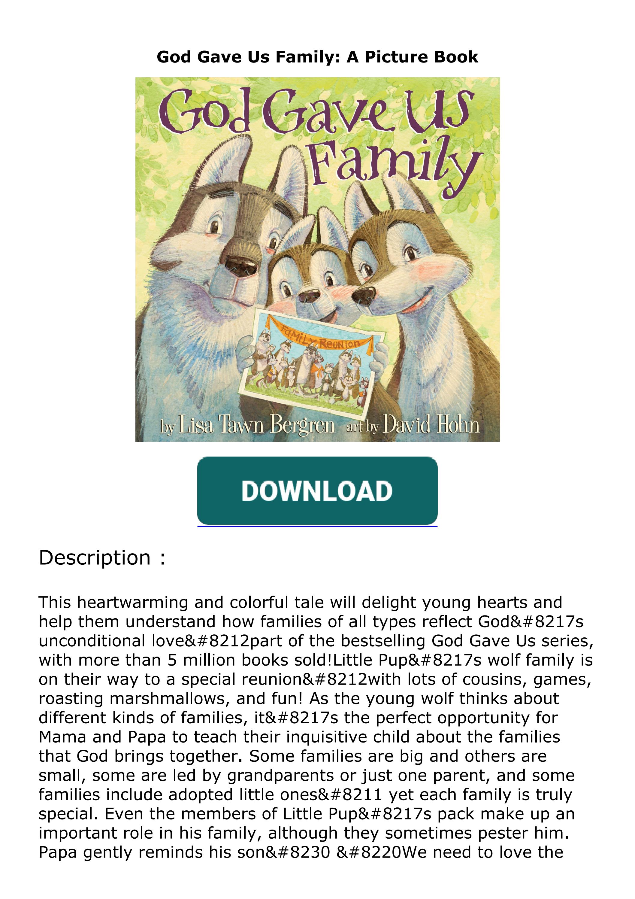 PDF ️Download ️ God Gave Us Family: A Picture Book by lyndoncantu - Issuu