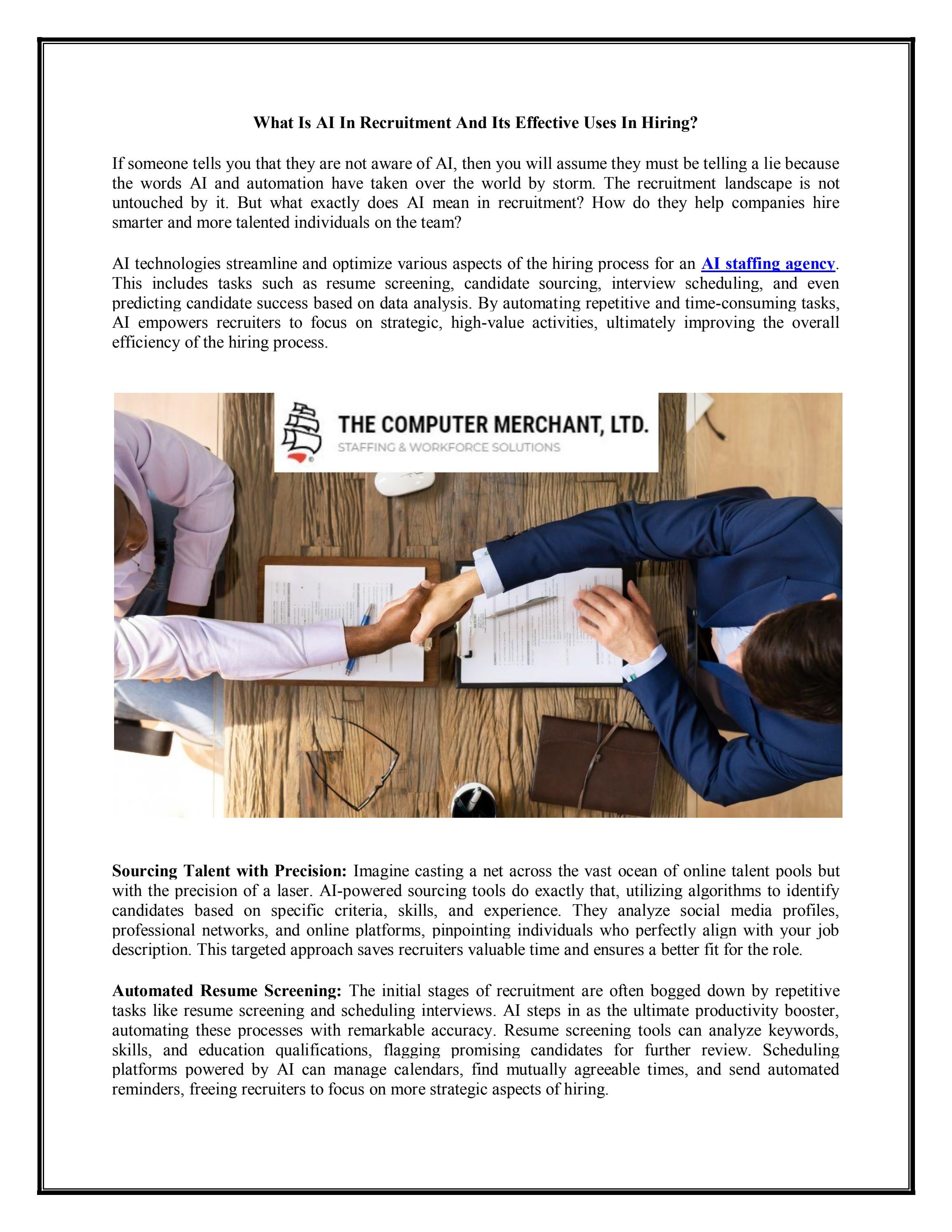 What Is AI In Recruitment And Its Effective Uses In Hiring? by The