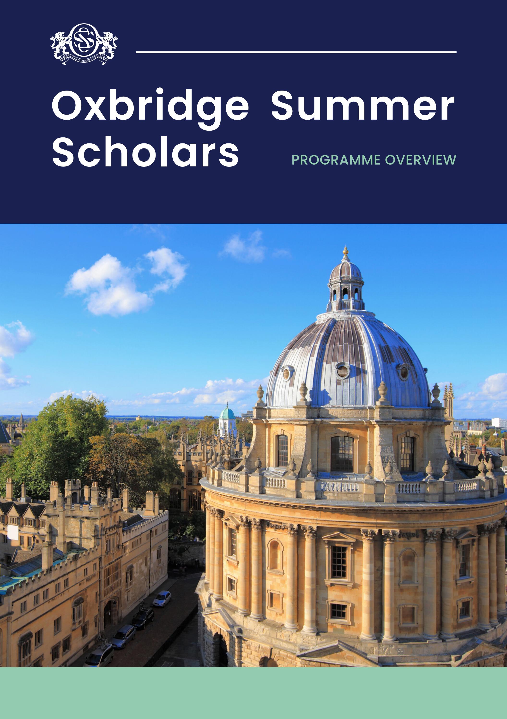 Oxbridge Summer Scholars Brochure by Elena Iakunicheva Issuu