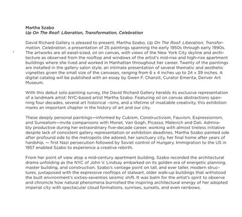 Martha Szabo Up On The Roof: Liberation, Transformation, Celebration 第 4 页
