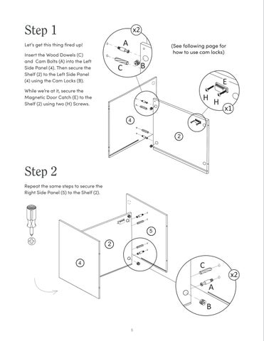 nathanjameshome 家具目录 · Mina 边几 Instruction Sheet 第 5 页