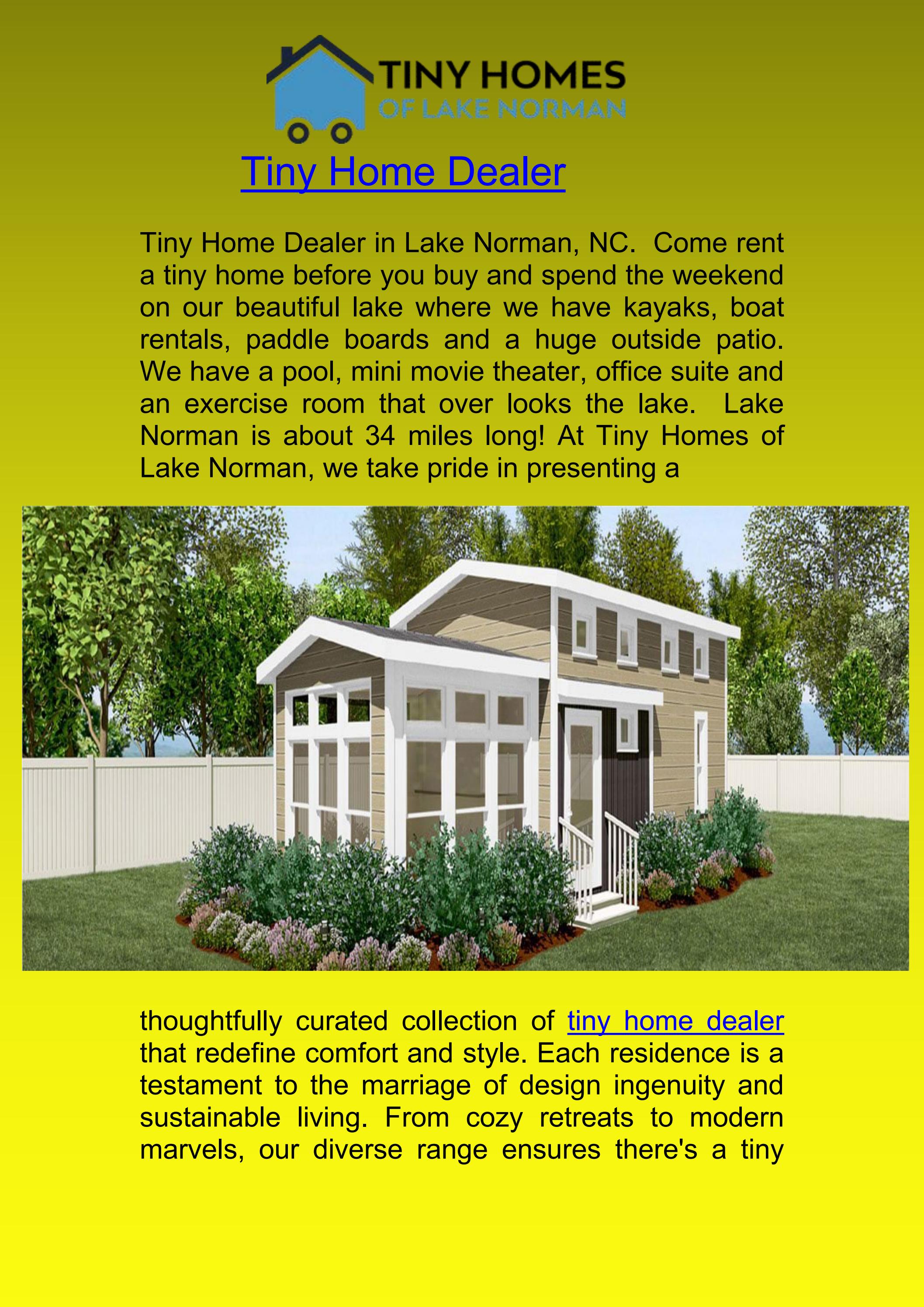 Tiny home dealer Lakefront Serenity Awaits by tiny homes of lake