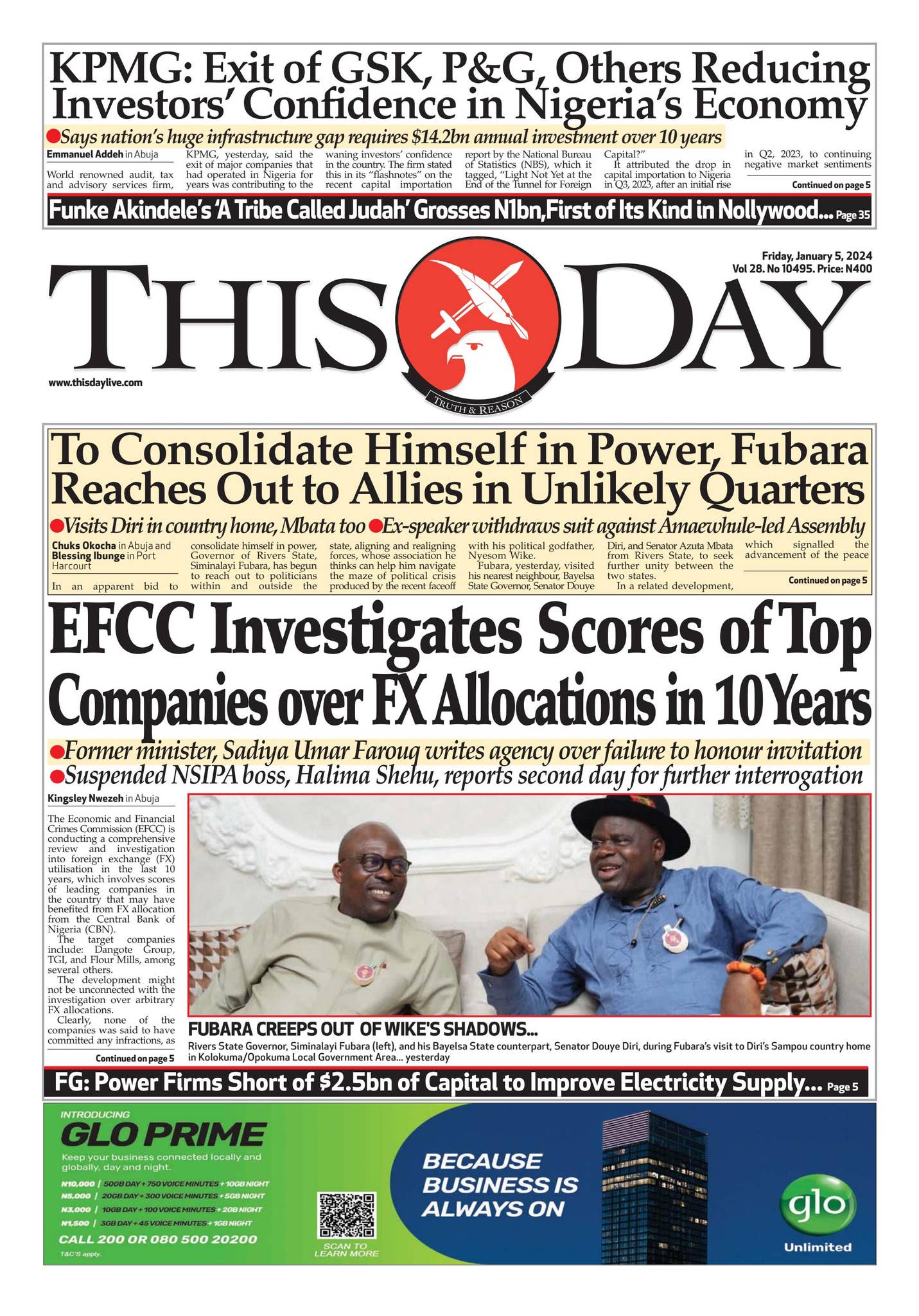 FRIDAY 5TH JANUARY 2024 by THISDAY Newspapers Ltd - Issuu