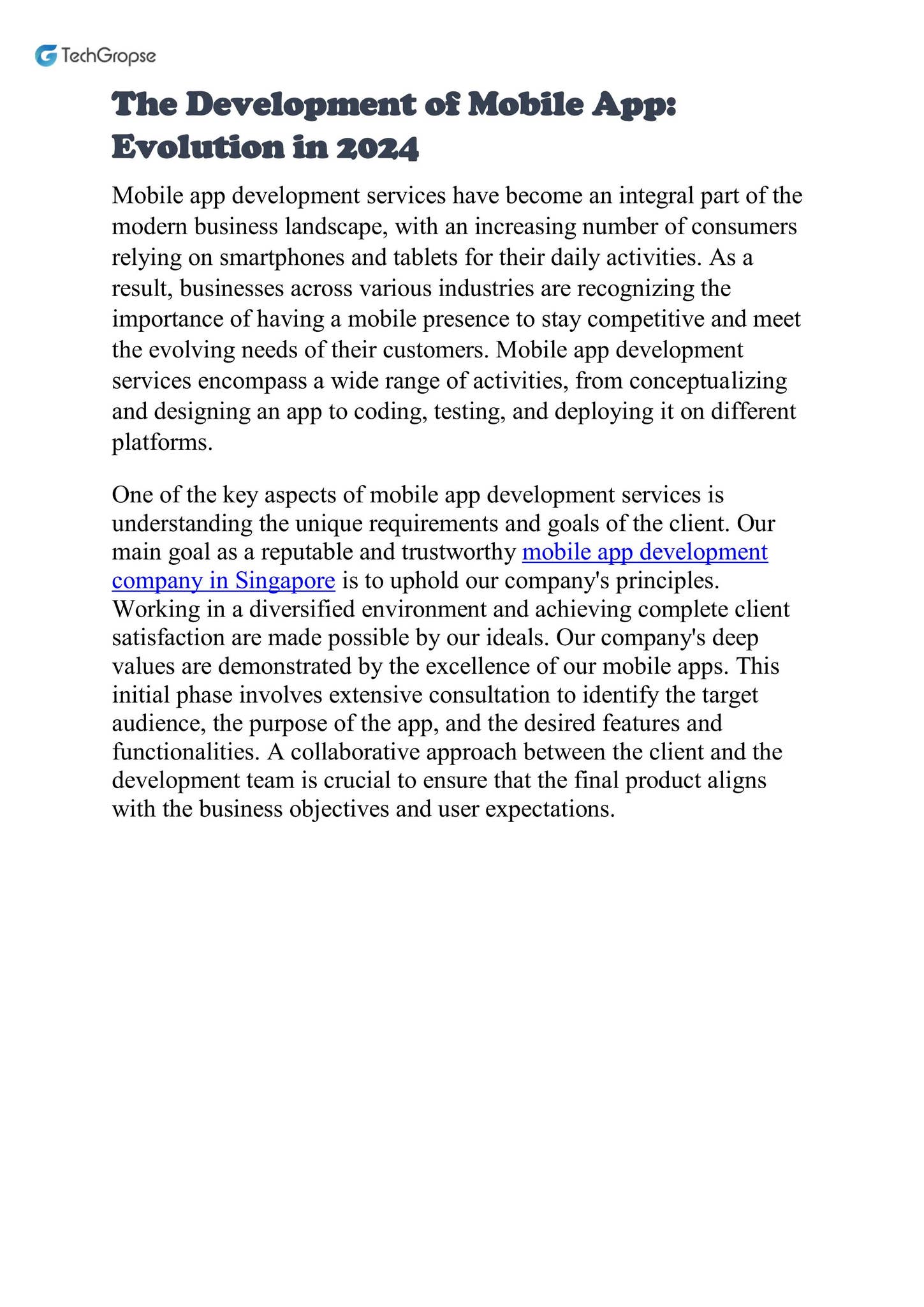 The Evolution of Mobile App Development by TechGropse - Issuu