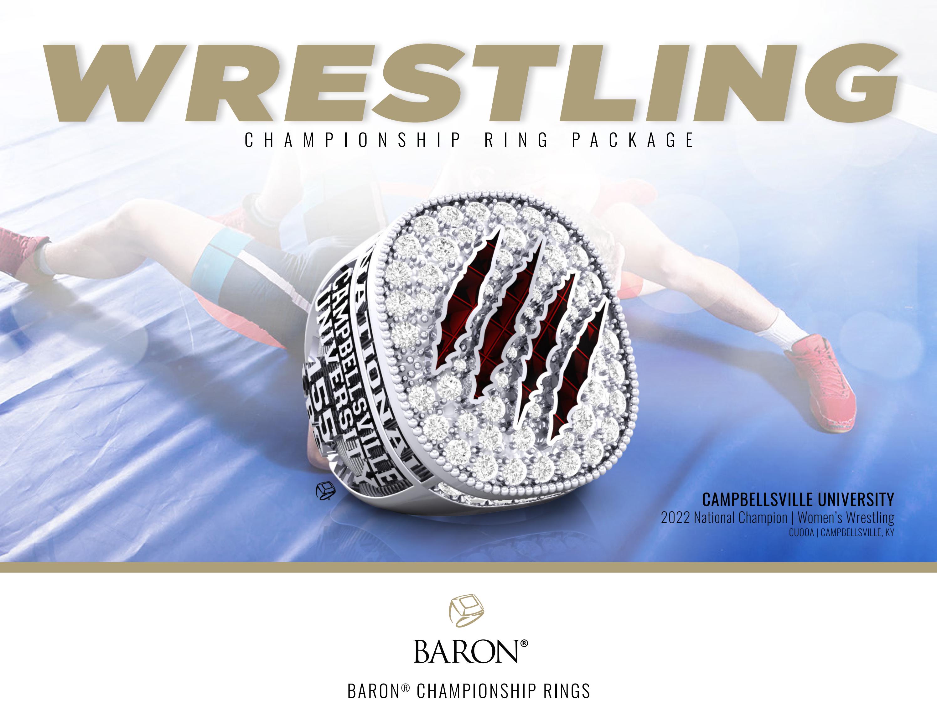 2024 Wrestling Championship Ring Package Baron® Championship Ring by