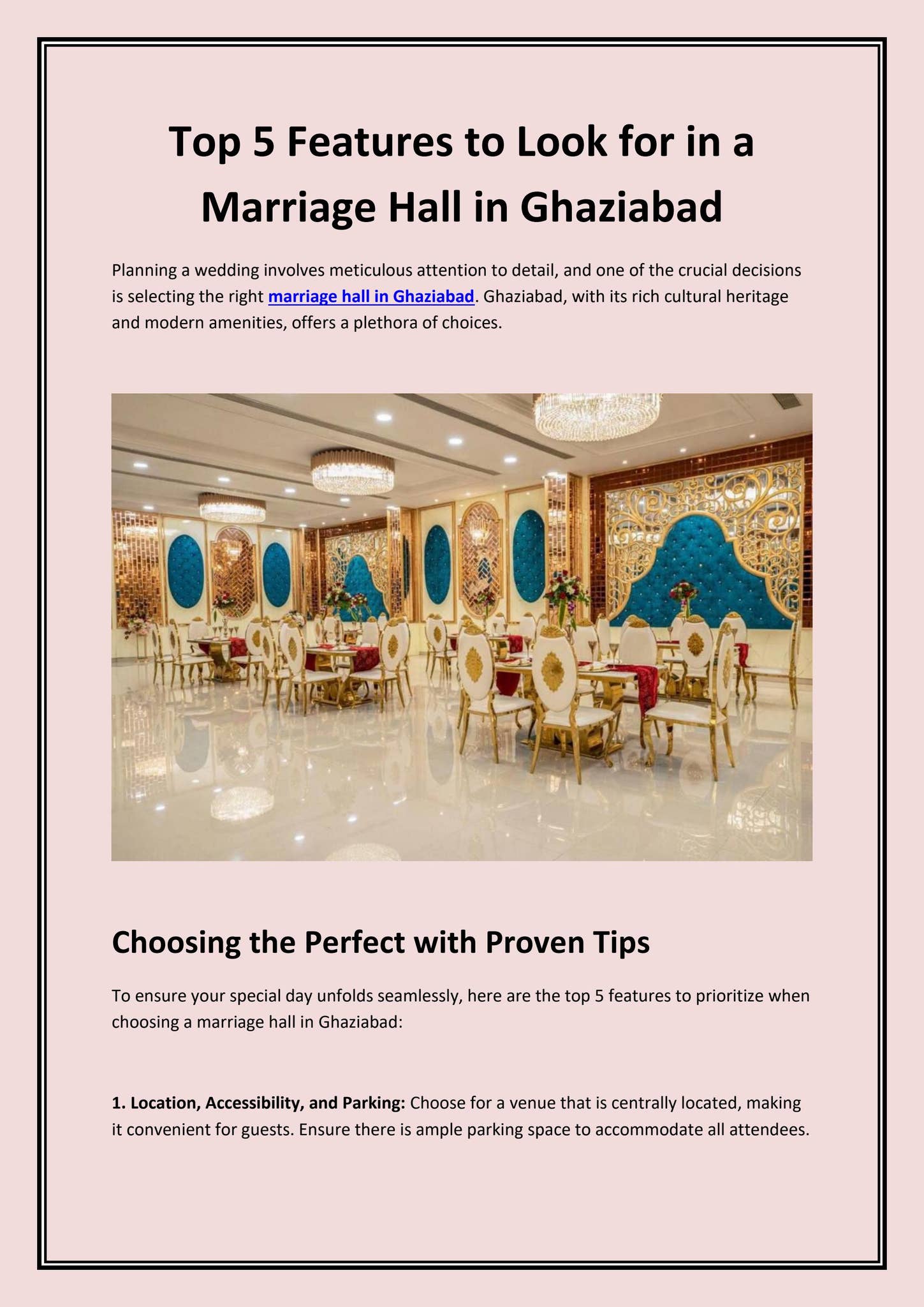 Top 5 Fеaturеs to Look for in a Marriagе Hall in Ghaziabad by Book My ...
