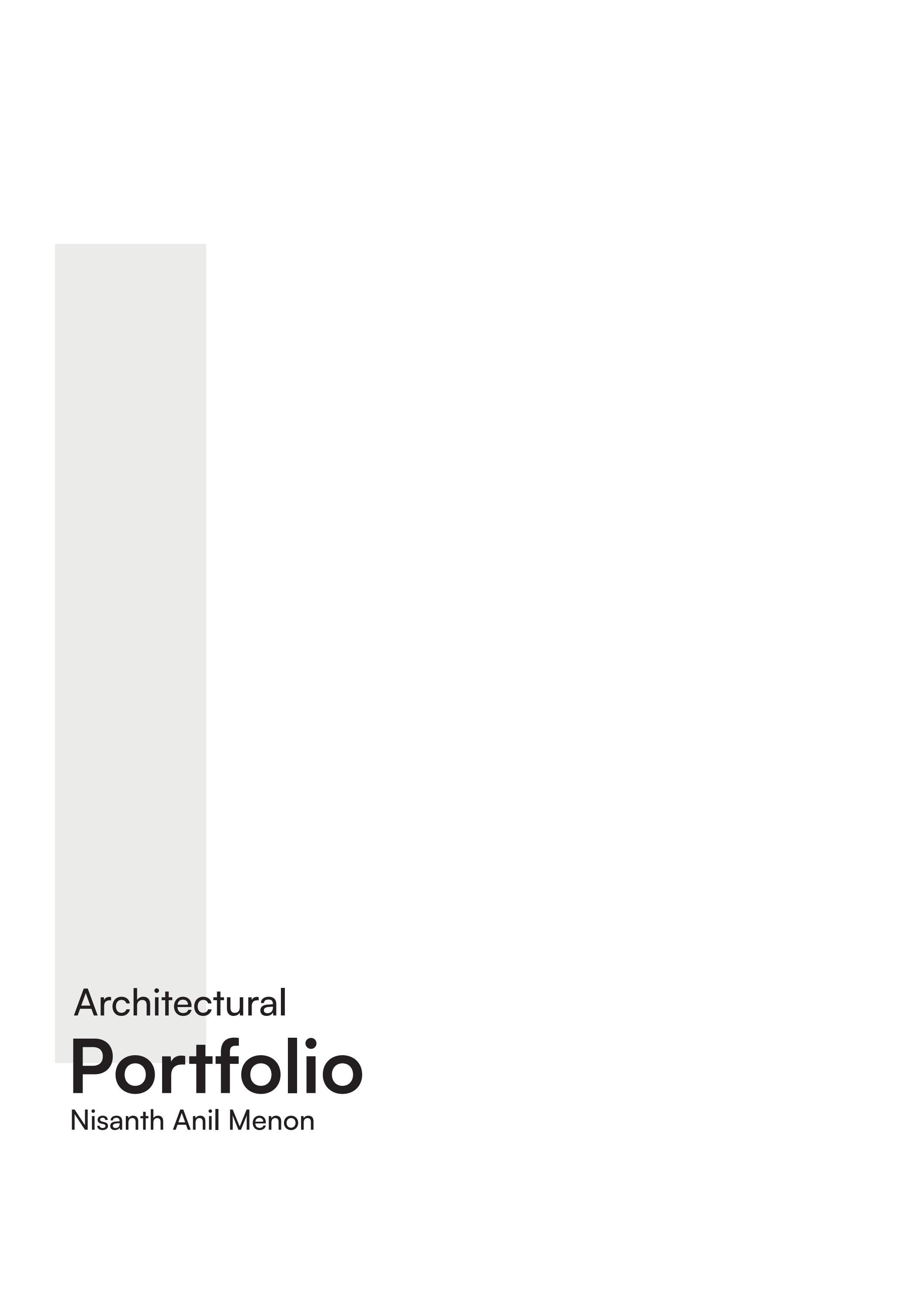 Architecture Portfolio by Nisanth Menon - Issuu