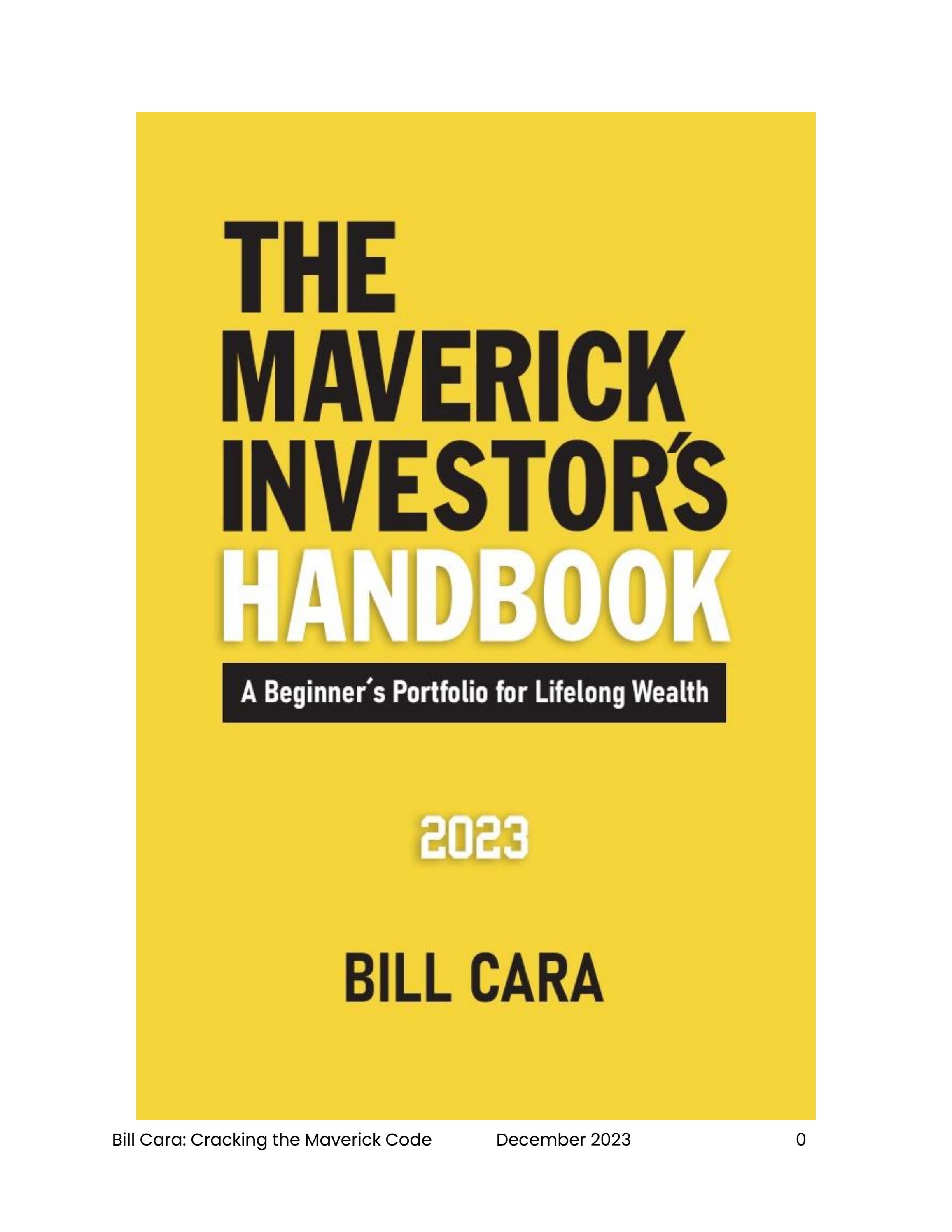 The Maverick Investor's Handbook 2023 by Bill Cara - Issuu