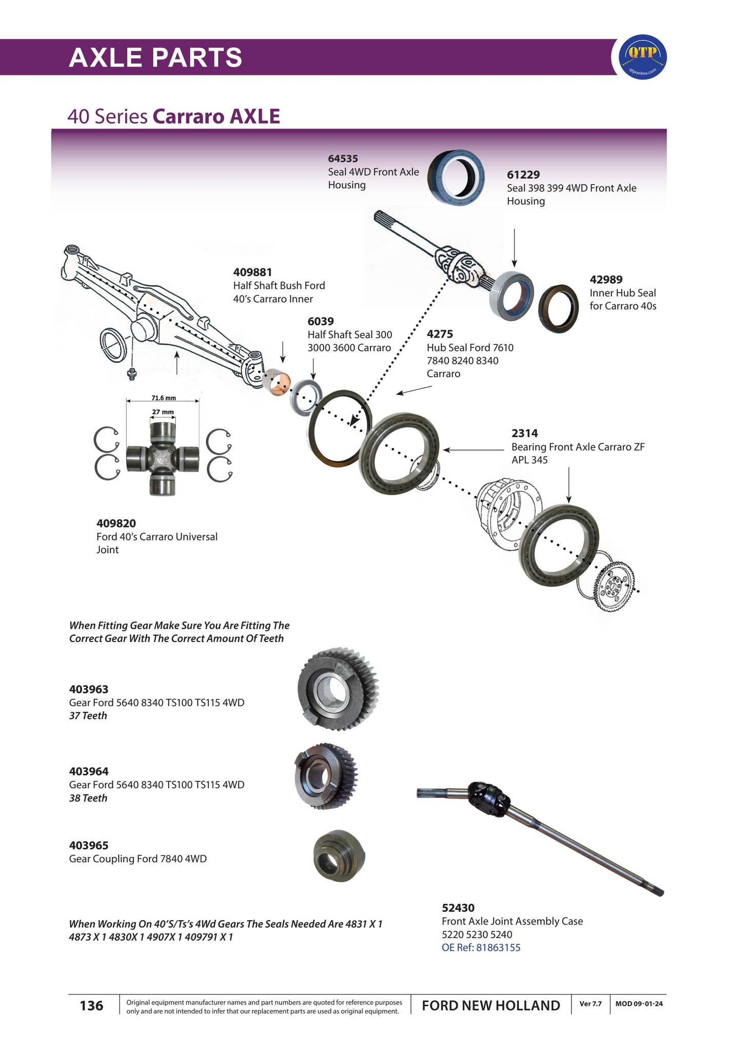Ford New Holland Parts Catalogue! by Quality Tractor Parts - Issuu
