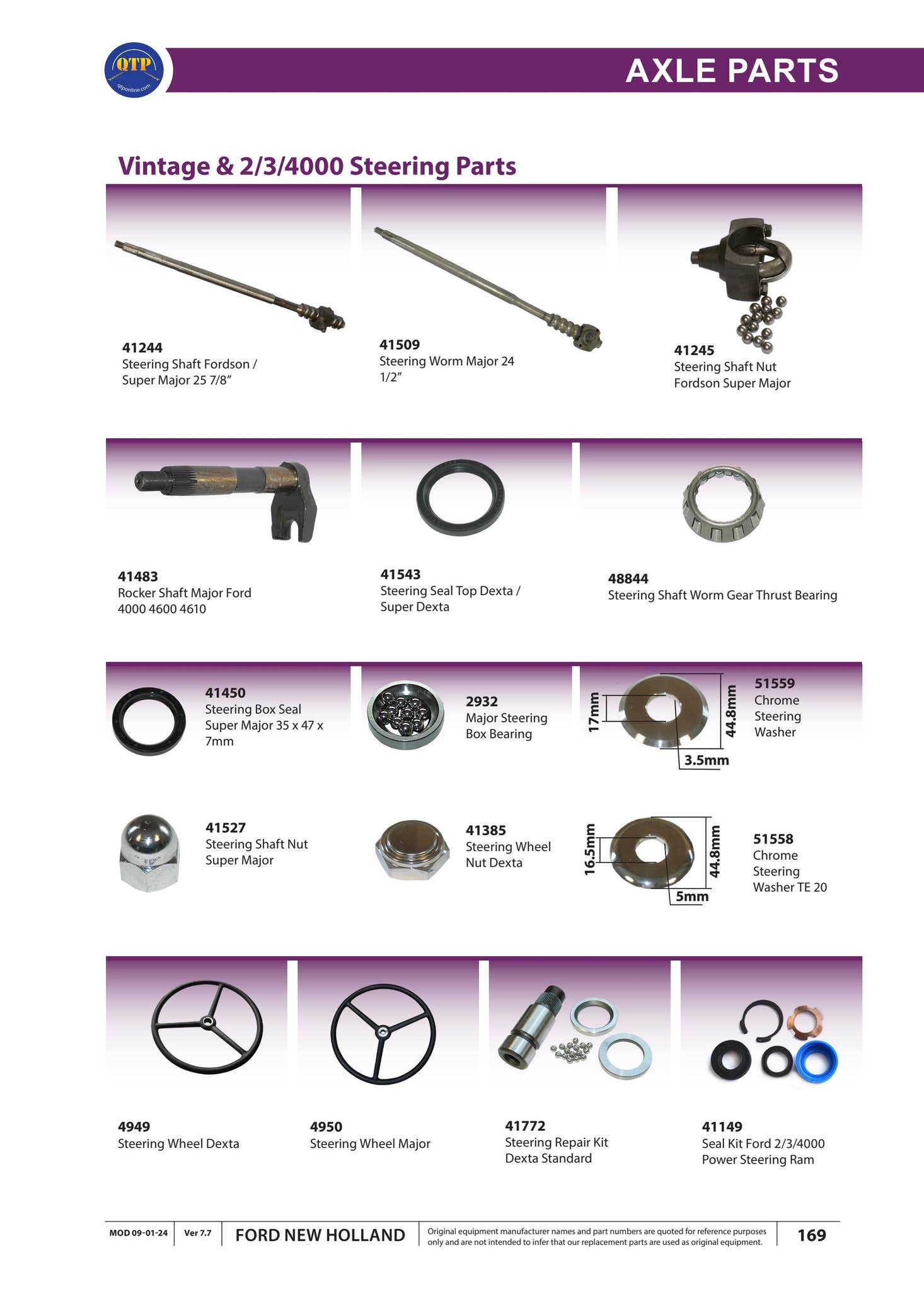 Rebuild Kit Fits Ford/New Holland Replaces 70209103