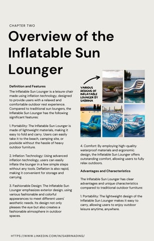 RCYOU 家具目录 · A White Paper on Inflatable Sun Lounger 第 5 页
