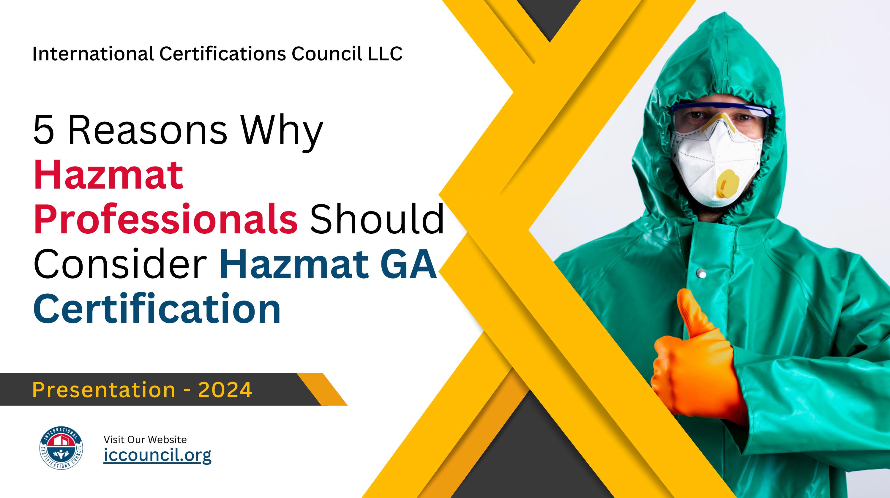 5 Reasons Why Hazmat Professionals Should Consider Hazmat GA
