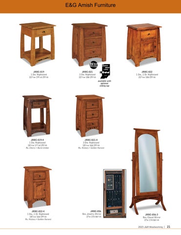 E & G Amish Furniture 家具目录 · 2023 J&R Woodworking 第 21 页
