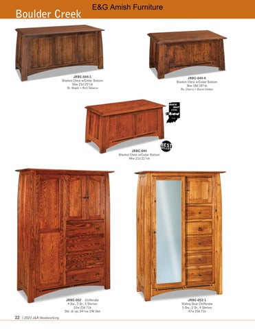 E & G Amish Furniture 家具目录 · 2023 J&R Woodworking 第 22 页