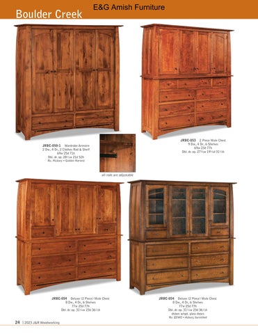 E & G Amish Furniture 家具目录 · 2023 J&R Woodworking 第 24 页