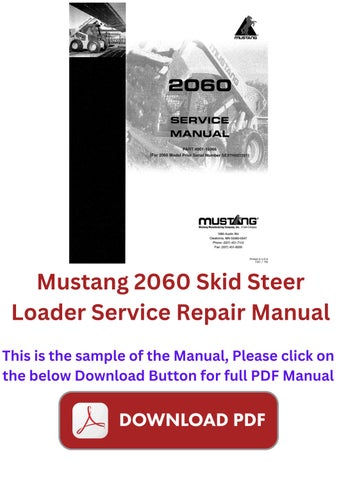 JCB 320T Skid Steer Loader Service Repair Manual (From 2196001 To