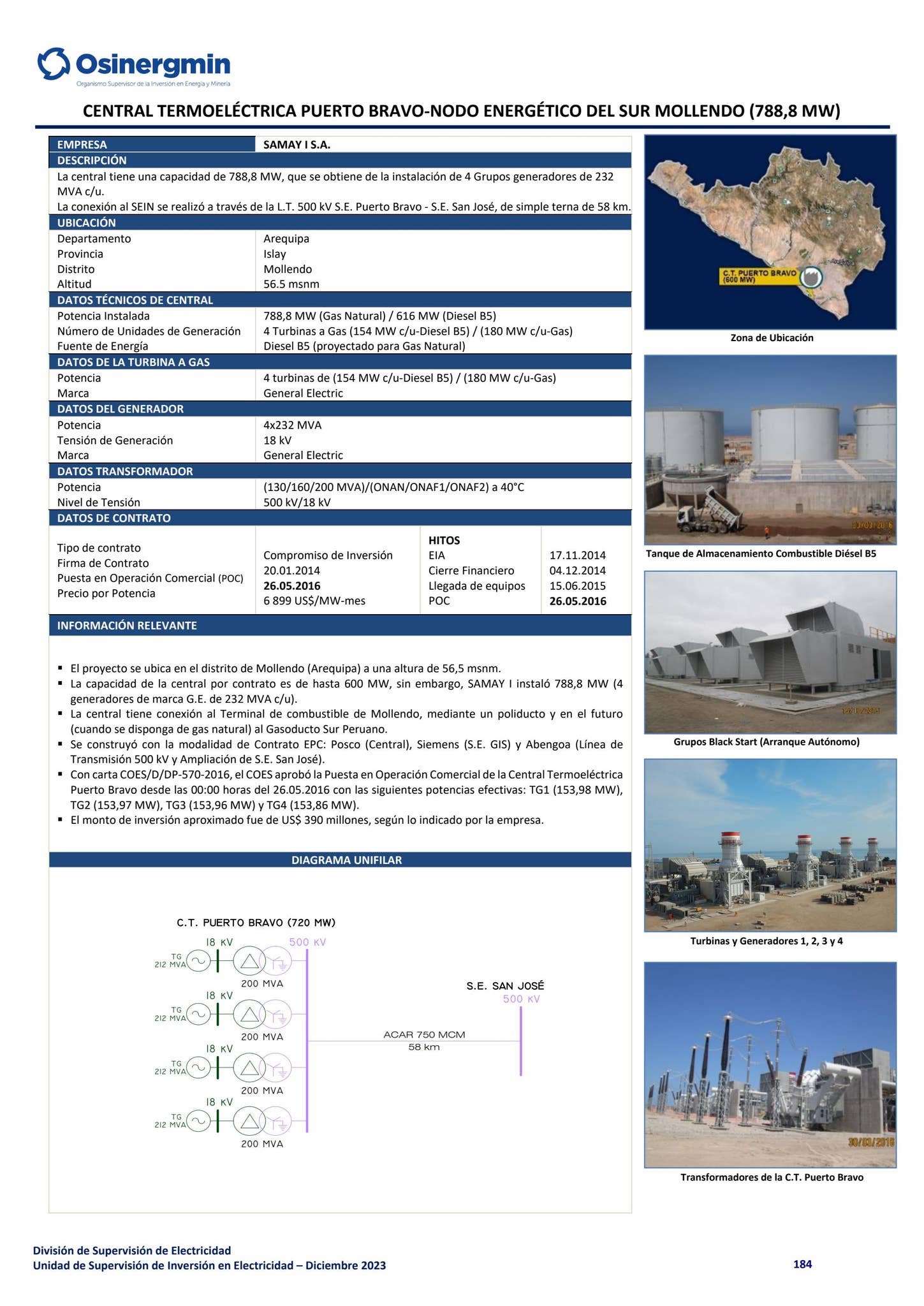 Compendio de Proyectos de Generación y Transmisión Eléctrica en ...