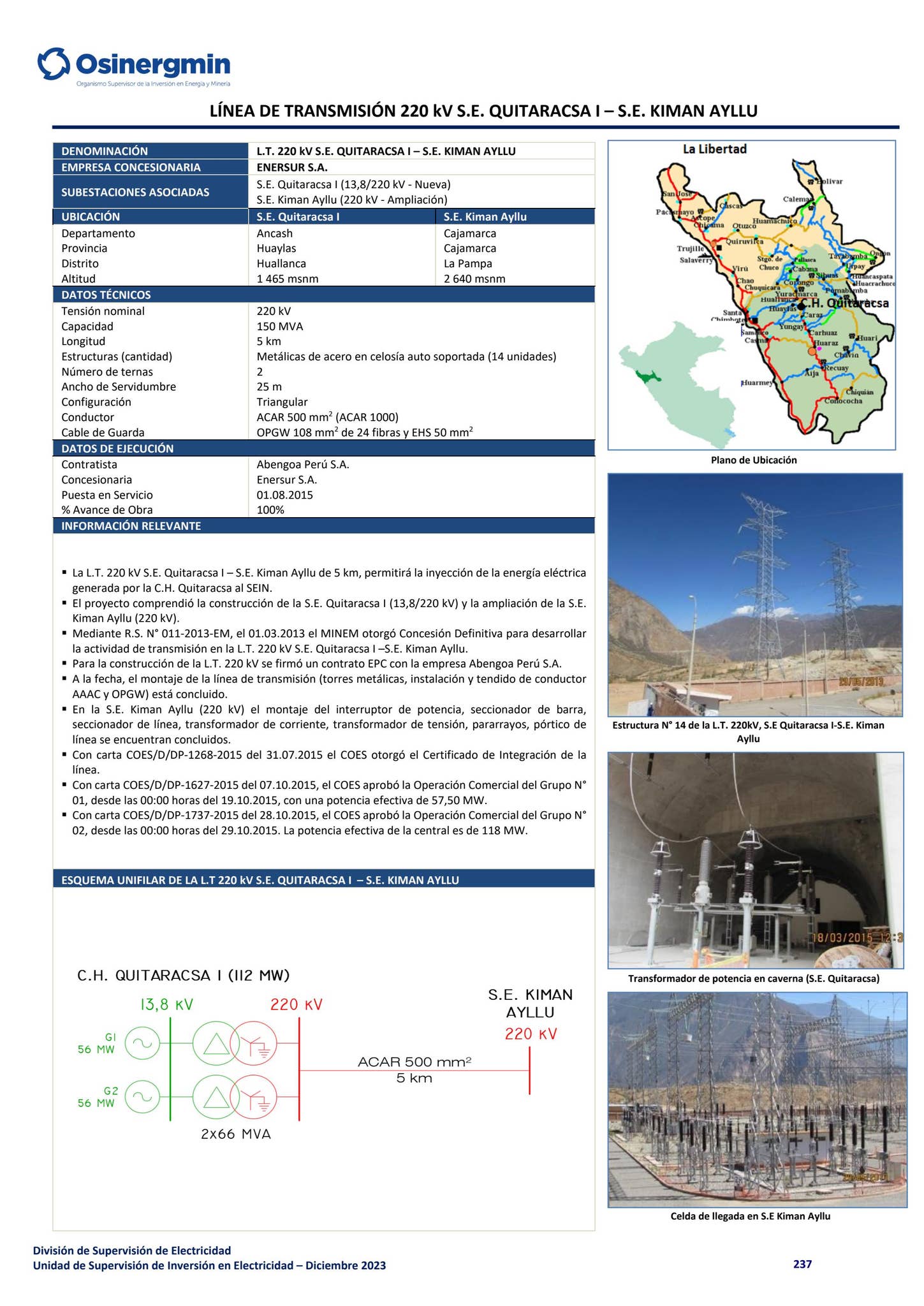 Compendio de Proyectos de Generación y Transmisión Eléctrica en ...