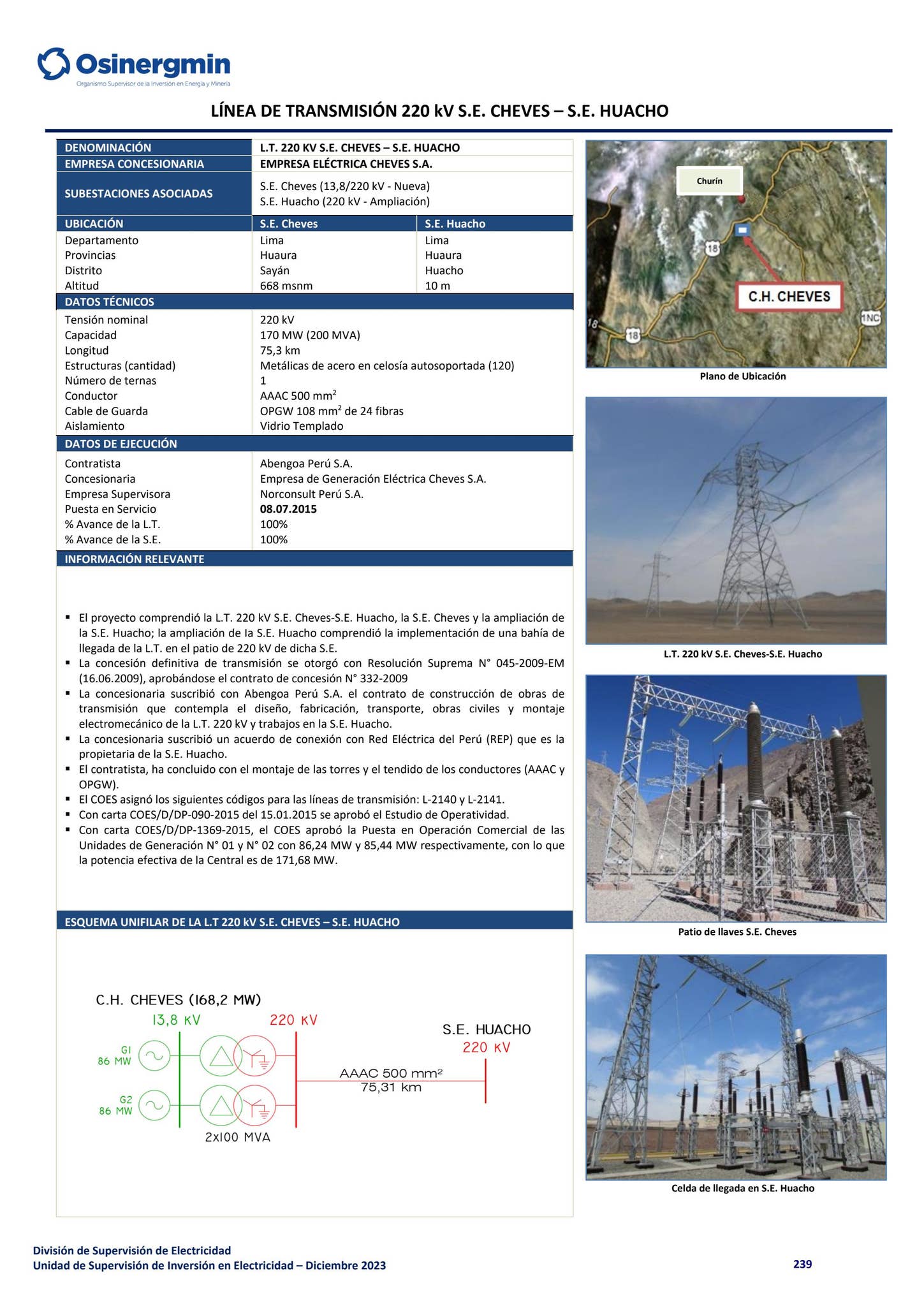 Compendio de Proyectos de Generación y Transmisión Eléctrica en ...