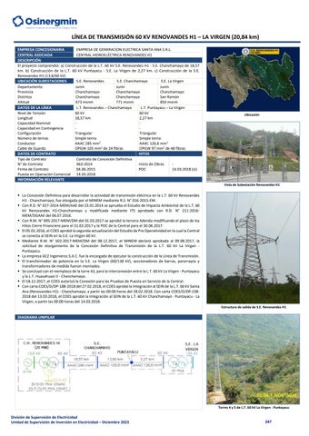 Compendio de Proyectos de Generación y Transmisión Eléctrica en ...
