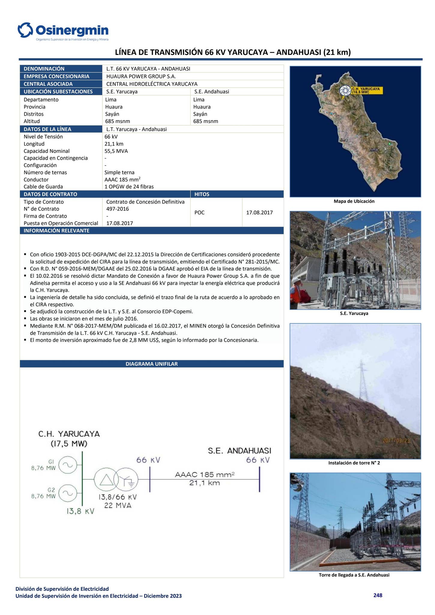 Compendio de Proyectos de Generación y Transmisión Eléctrica en ...