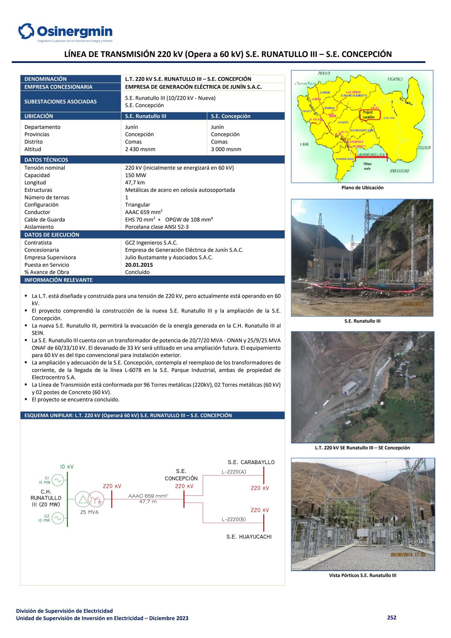 Compendio de Proyectos de Generación y Transmisión Eléctrica en ...