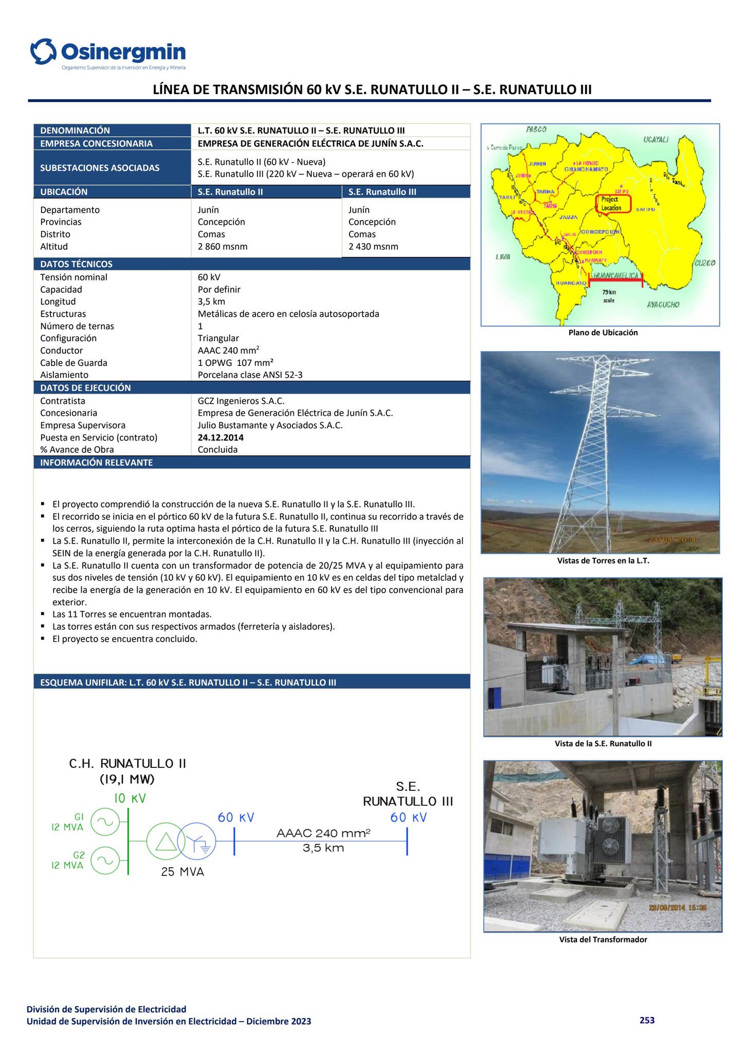 Compendio de Proyectos de Generación y Transmisión Eléctrica en ...