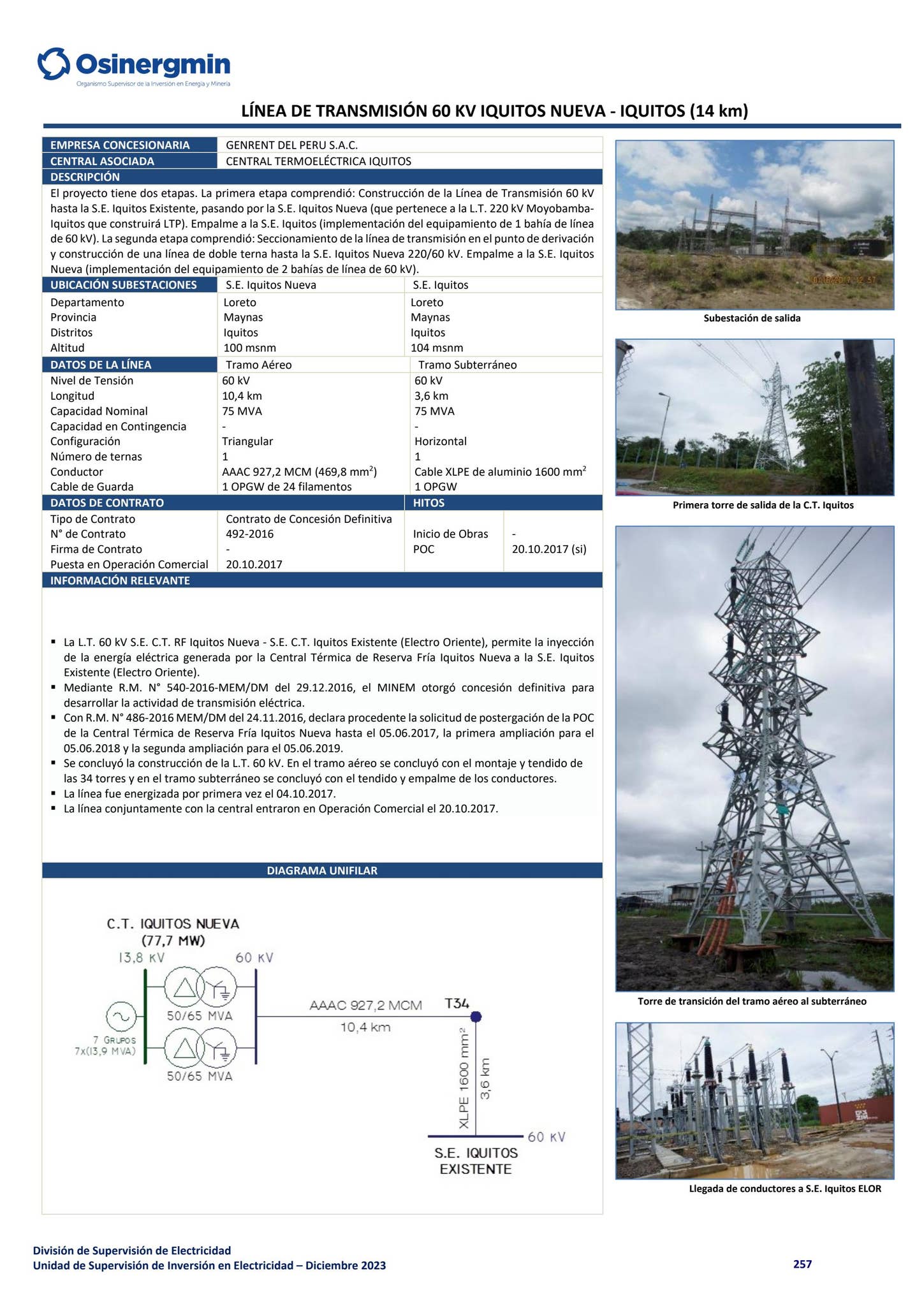 Compendio de Proyectos de Generación y Transmisión Eléctrica en ...