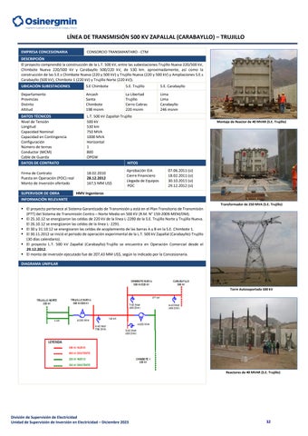 Compendio de Proyectos de Generación y Transmisión Eléctrica en ...