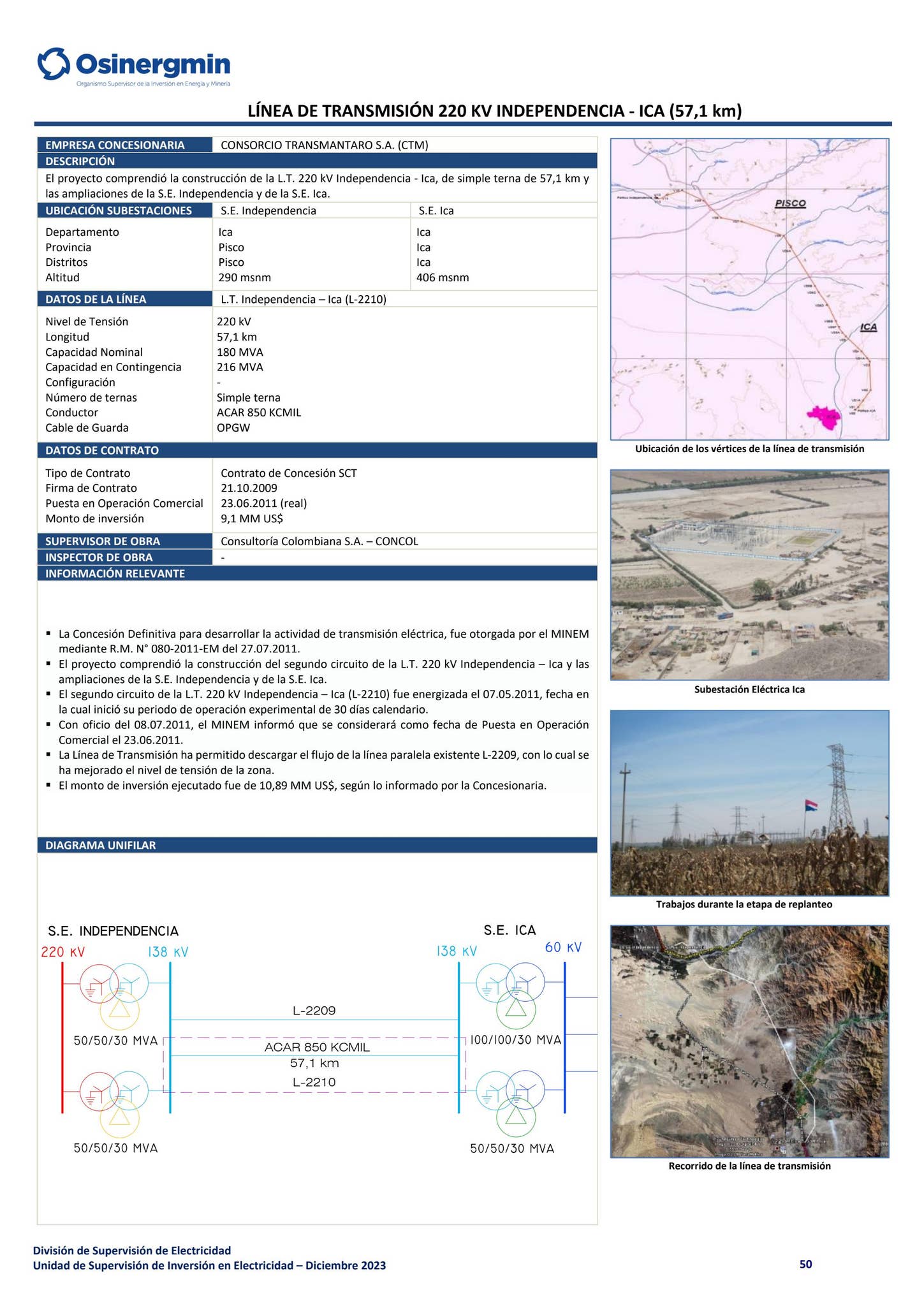 Compendio de Proyectos de Generación y Transmisión Eléctrica en ...