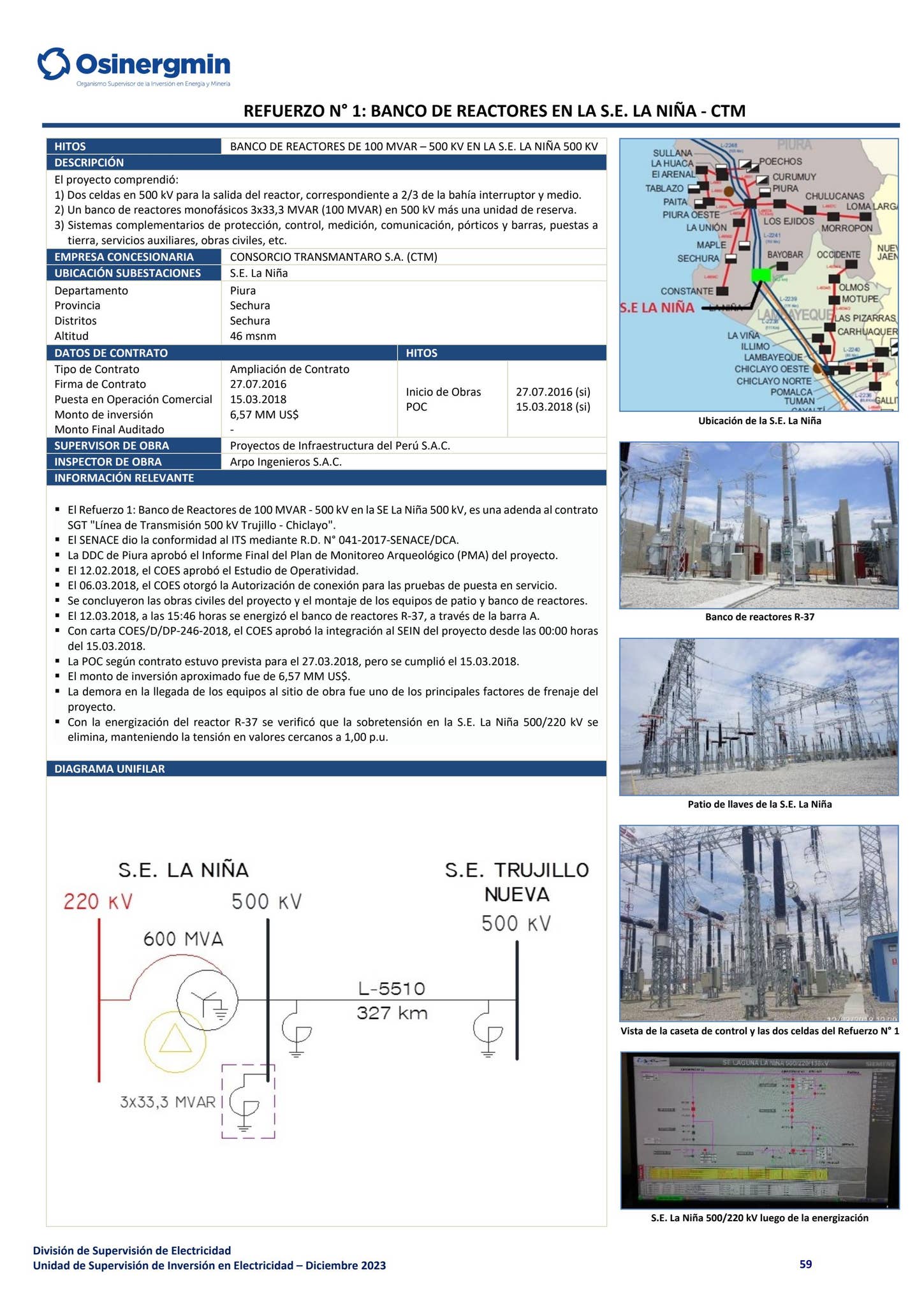 Compendio de Proyectos de Generación y Transmisión Eléctrica en ...