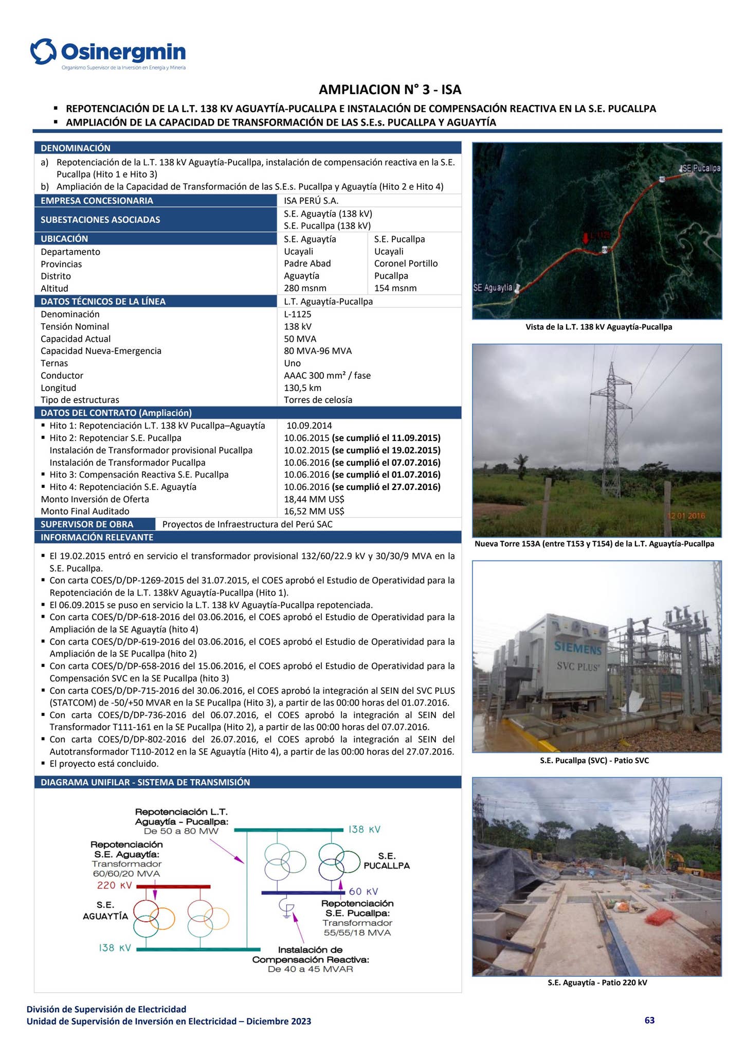 Compendio de Proyectos de Generación y Transmisión Eléctrica en ...