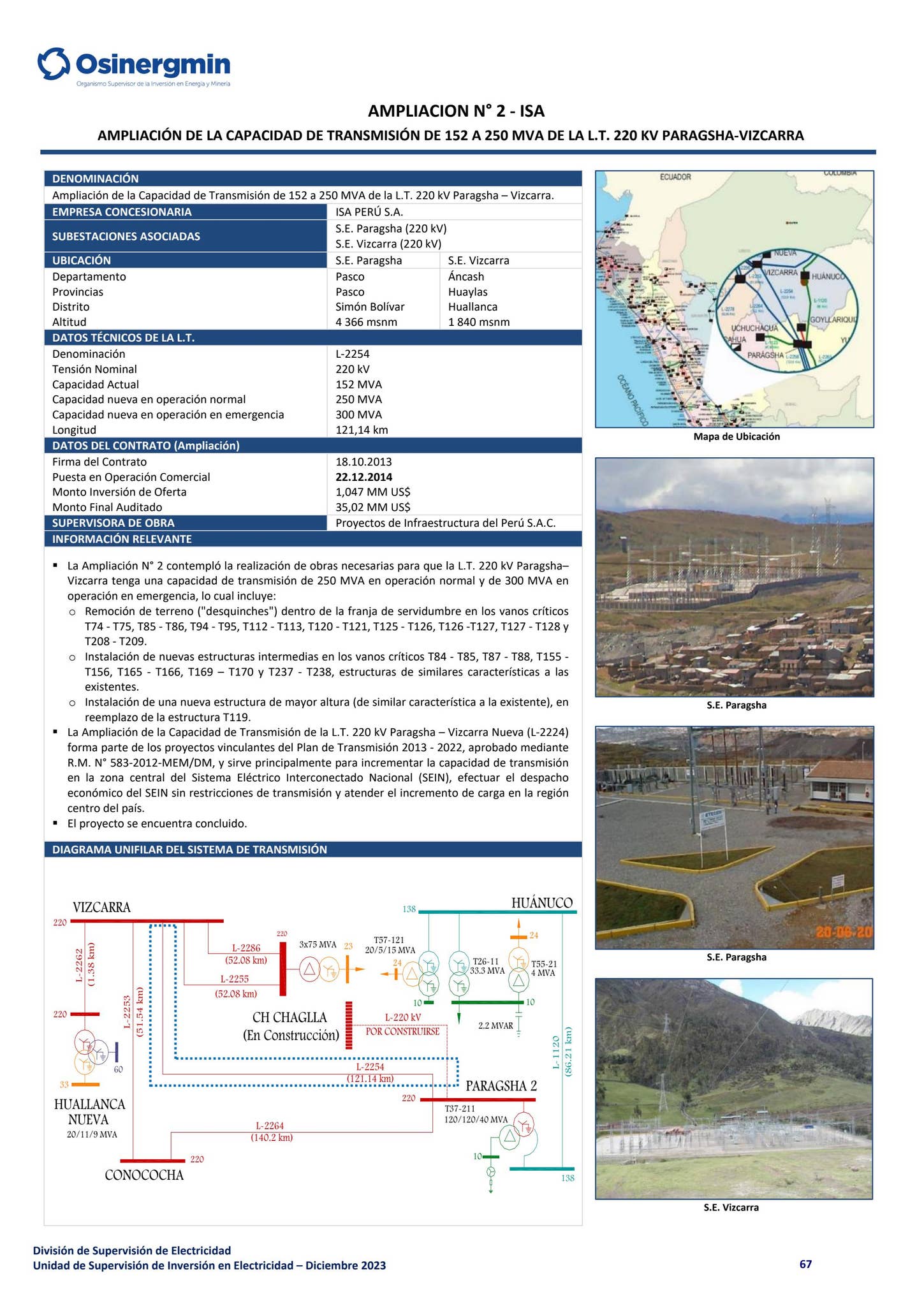 Compendio de Proyectos de Generación y Transmisión Eléctrica en ...