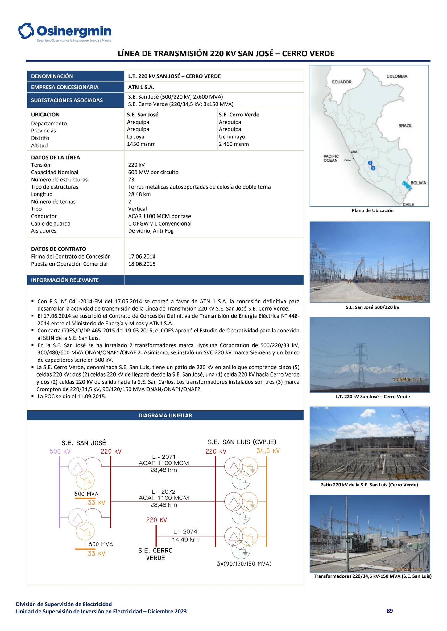 Compendio de Proyectos de Generación y Transmisión Eléctrica en ...