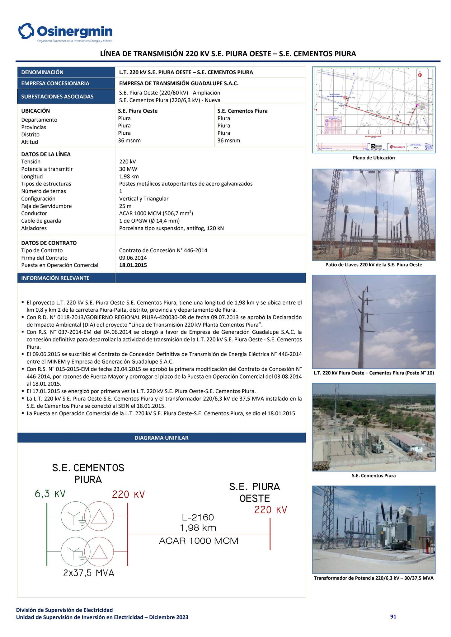 Compendio de Proyectos de Generación y Transmisión Eléctrica en ...