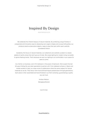 Heathfield & Co 灯饰目录 · 灯饰 Beyond Design | 册 II 第 5 页