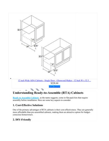 What is the difference between Ready-to-Assemble (RTA) and Assembled Cabinets? 第 4 页